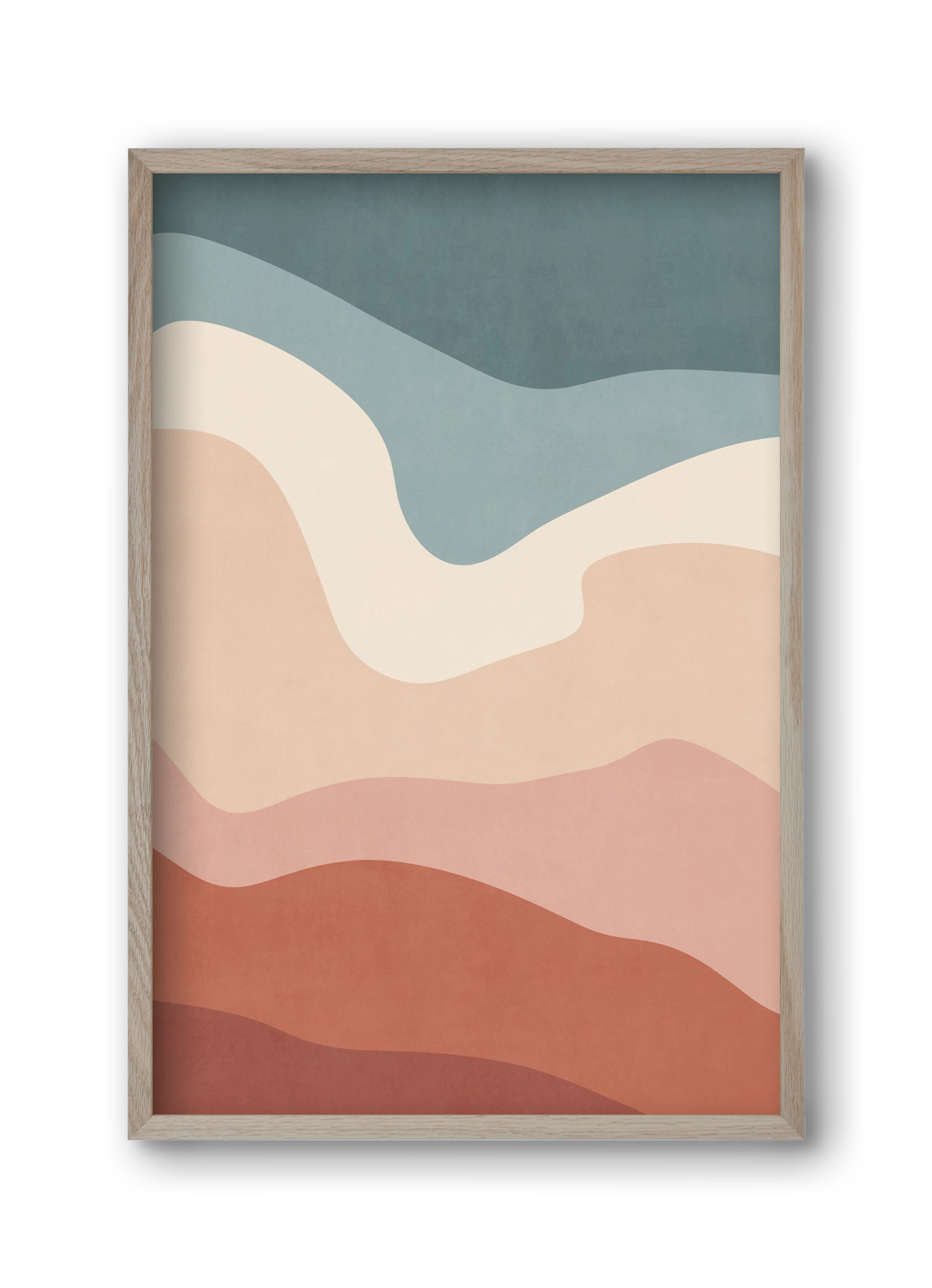 Abstract Beach- 08, 30x45 cm (30x45 cm), Tölgy keret