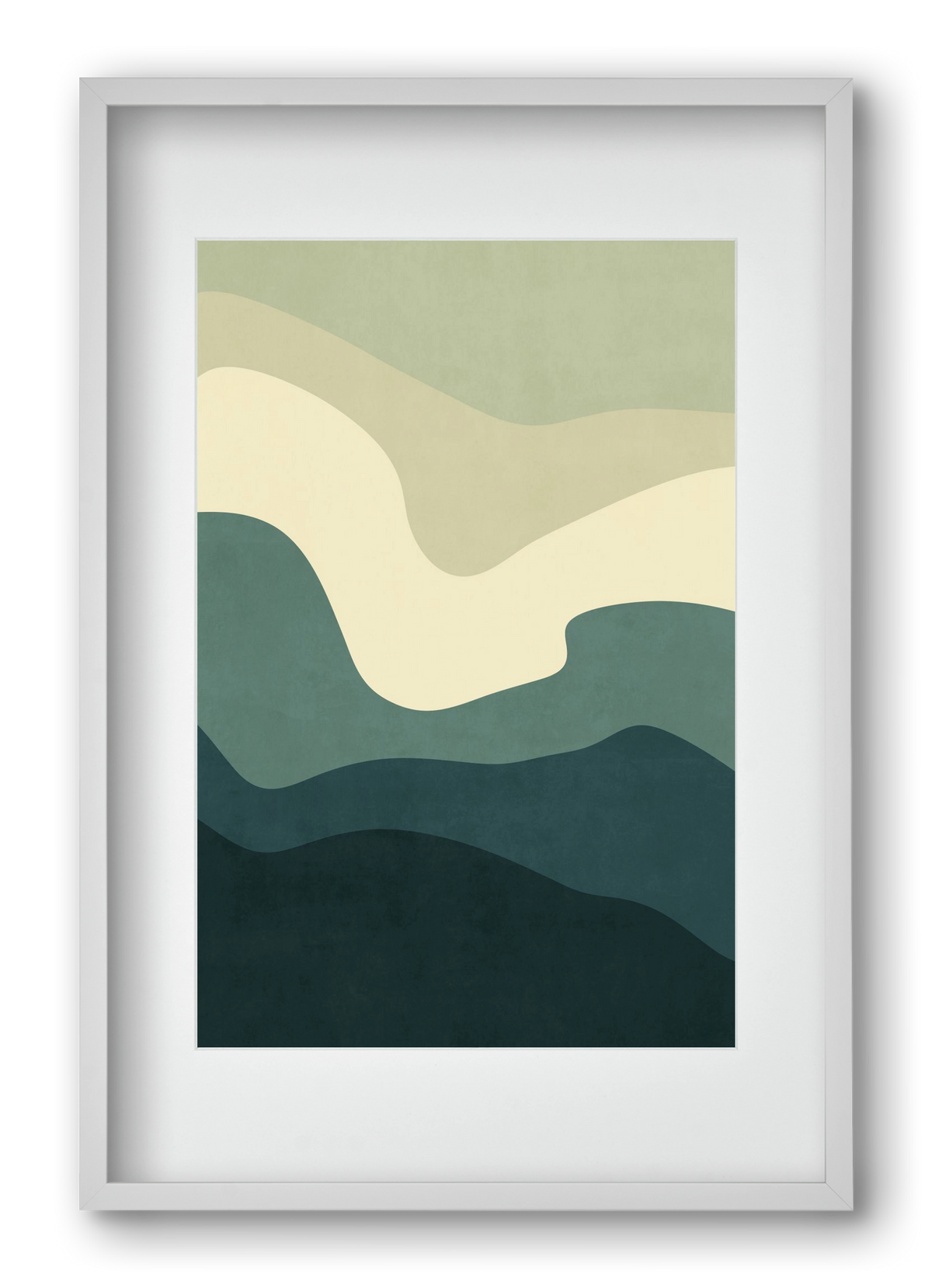 Abstract Beach- 09, 40x60 cm (30x45 cm), Fehér keret, paszpartuval