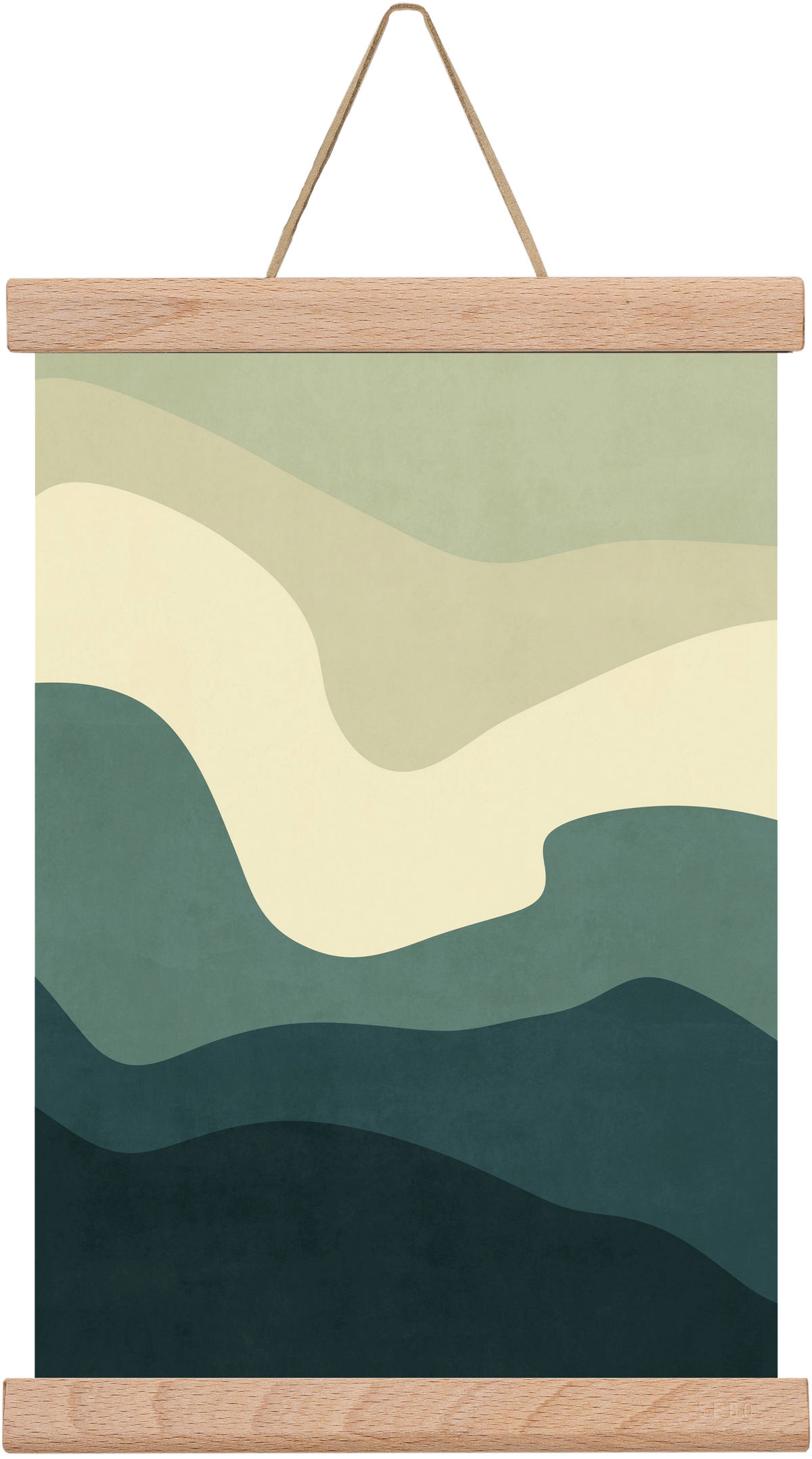 Abstract Beach- 09, 20x30 cm (20x30 cm), Tölgy akasztó