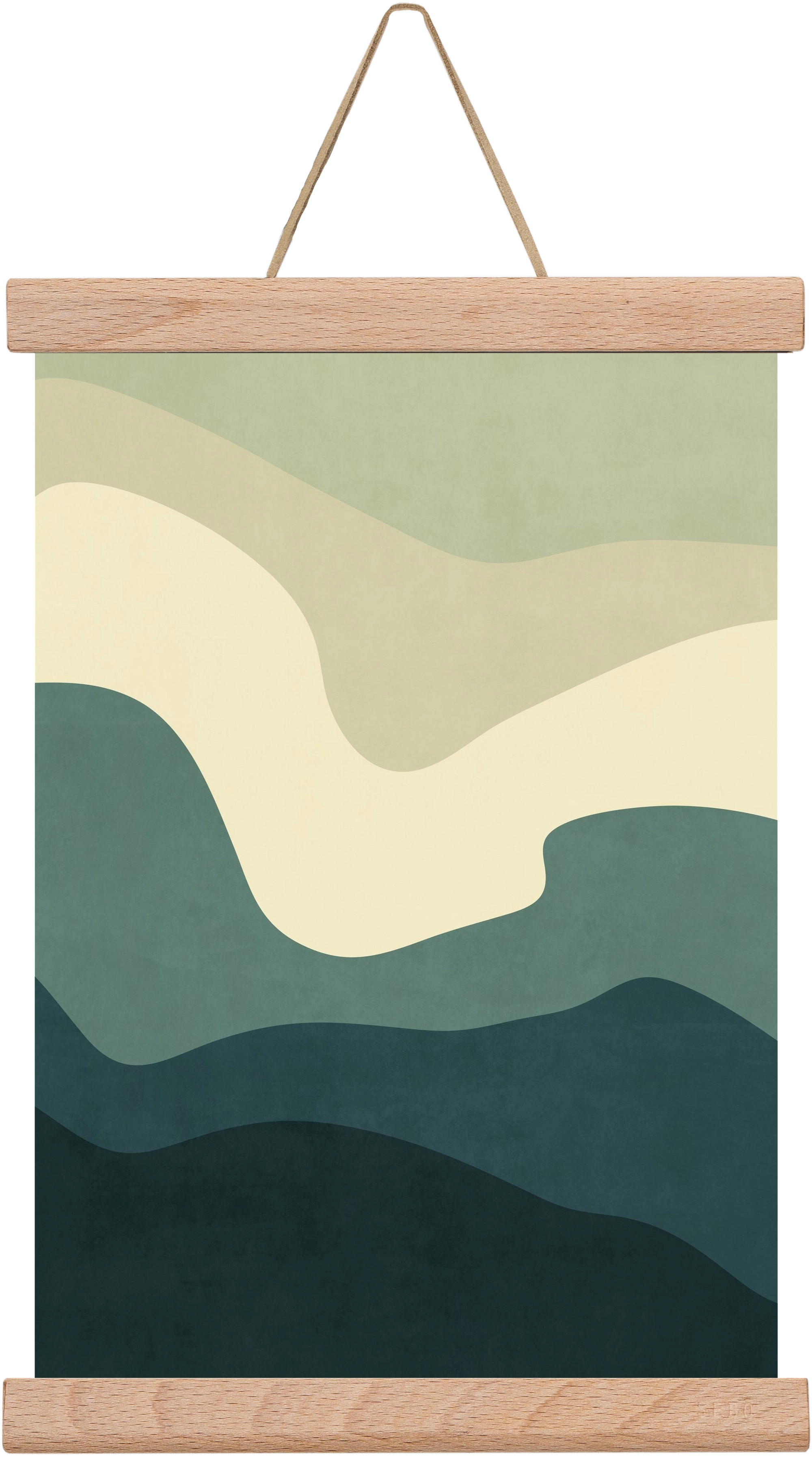 Abstract Beach- 09, 20x30 cm (20x30 cm), Tölgy akasztó