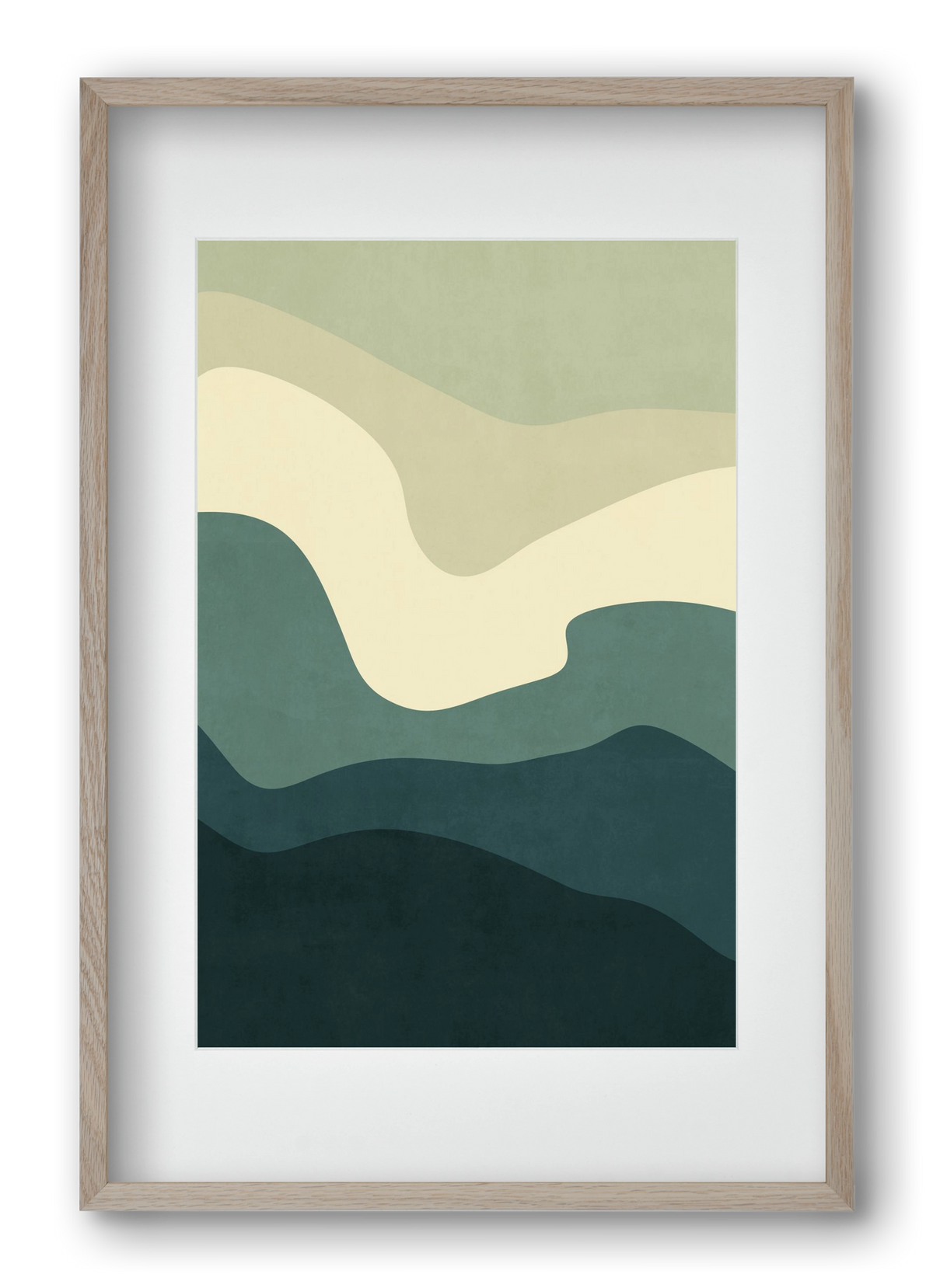 Abstract Beach- 09, 40x60 cm (30x45 cm), Tölgy keret, paszpartuval