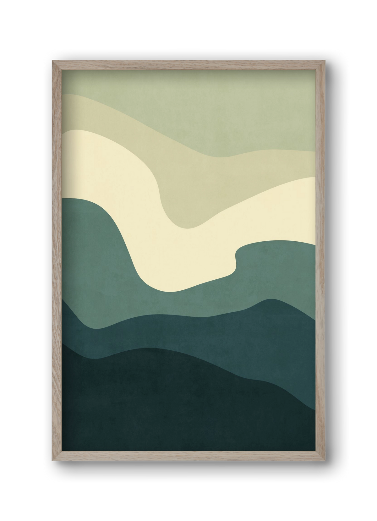 Abstract Beach- 09, 30x45 cm (30x45 cm), Tölgy keret