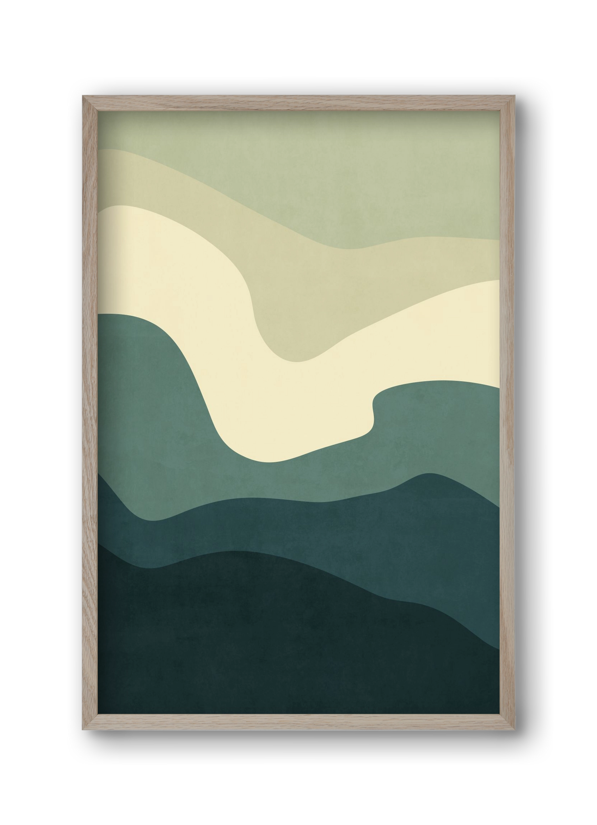 Abstract Beach- 09, 30x45 cm (30x45 cm), Tölgy keret