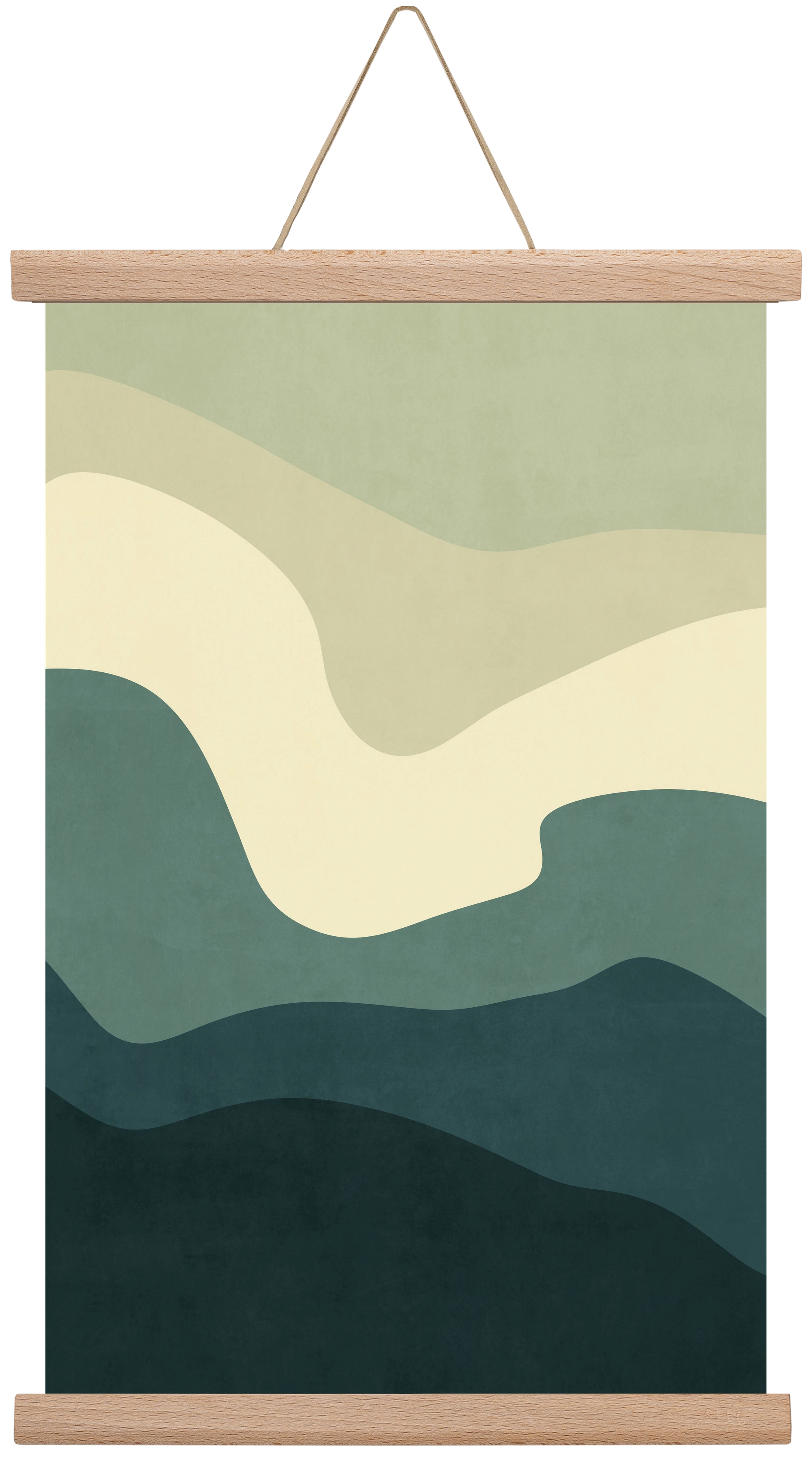 Abstract Beach- 09, 30x45 cm (30x45 cm), Tölgy akasztó