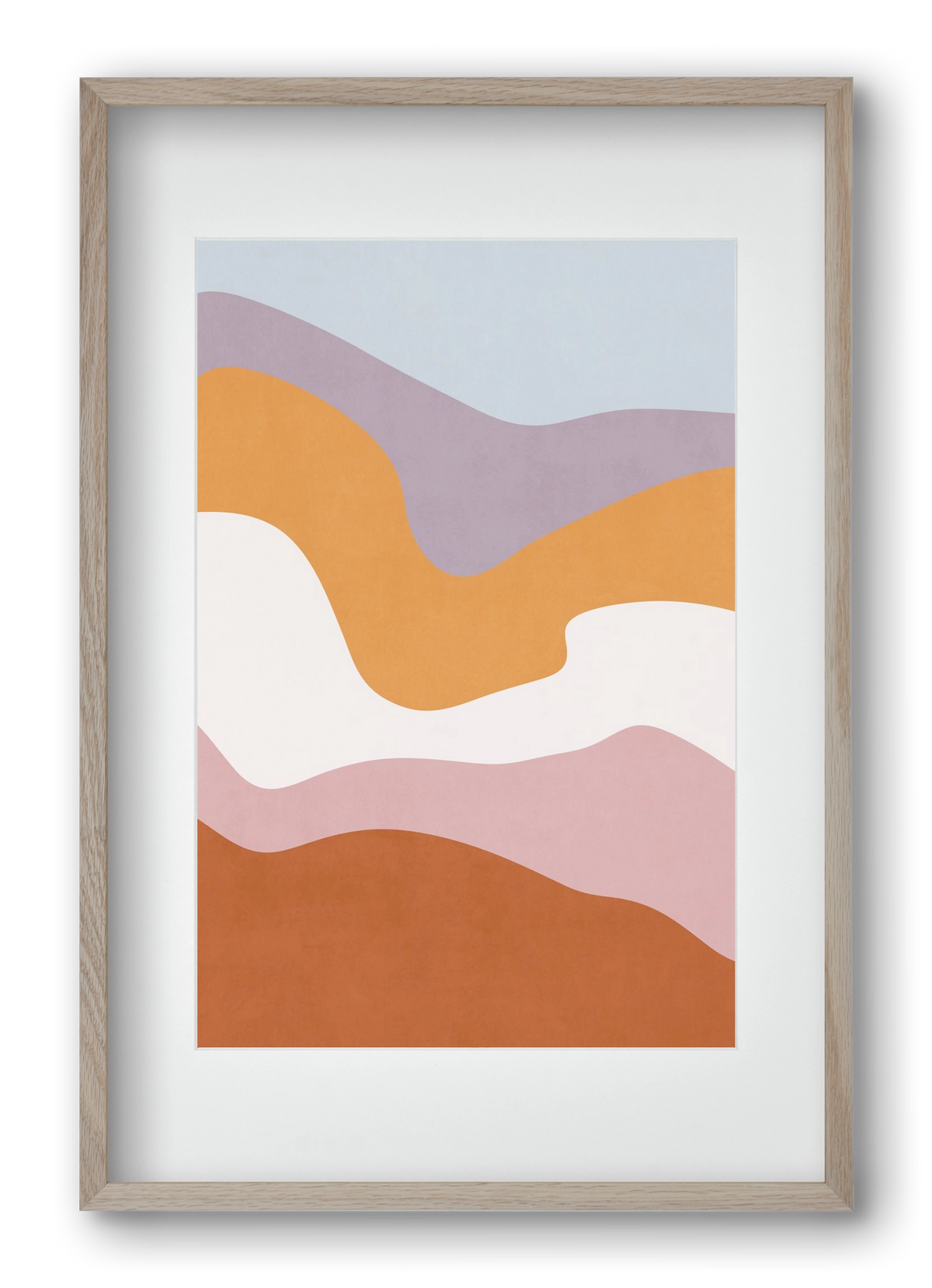 Abstract Beach- 10, 40x60 cm (30x45 cm), Tölgy keret, paszpartuval