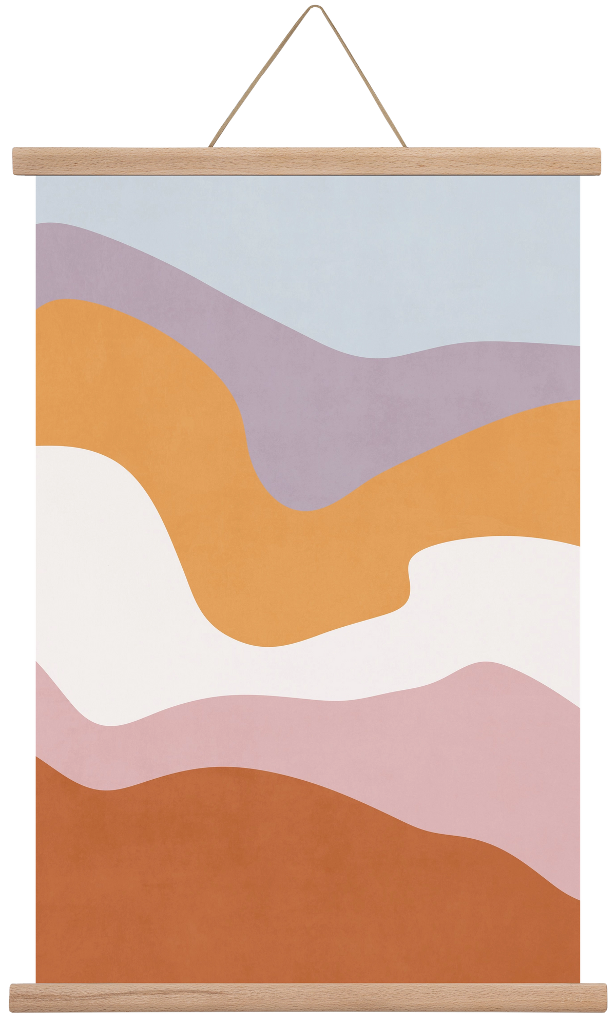 Abstract Beach- 10, 40x60 cm (40x60 cm), Tölgy akasztó