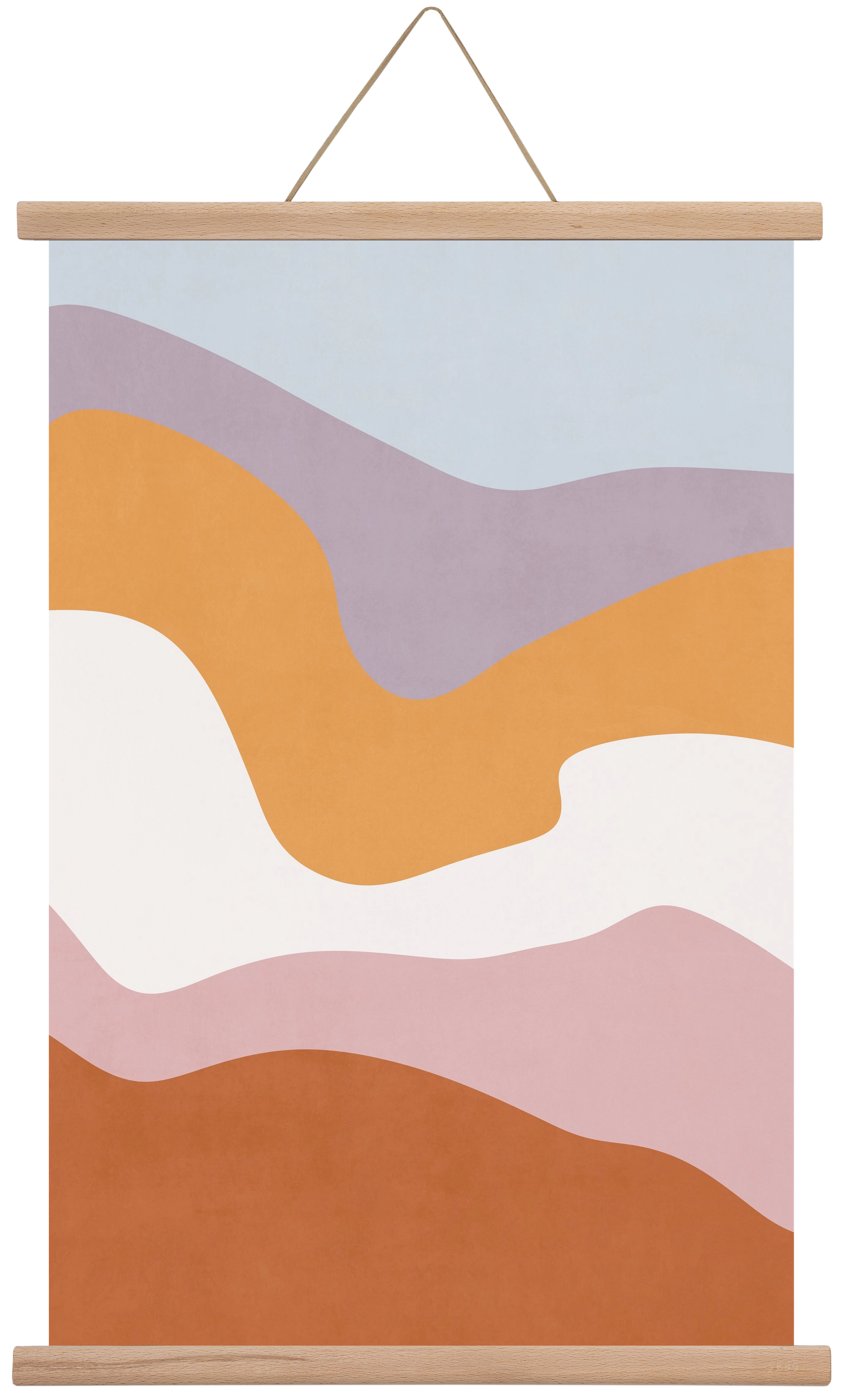 Abstract Beach- 10, 40x60 cm (40x60 cm), Tölgy akasztó