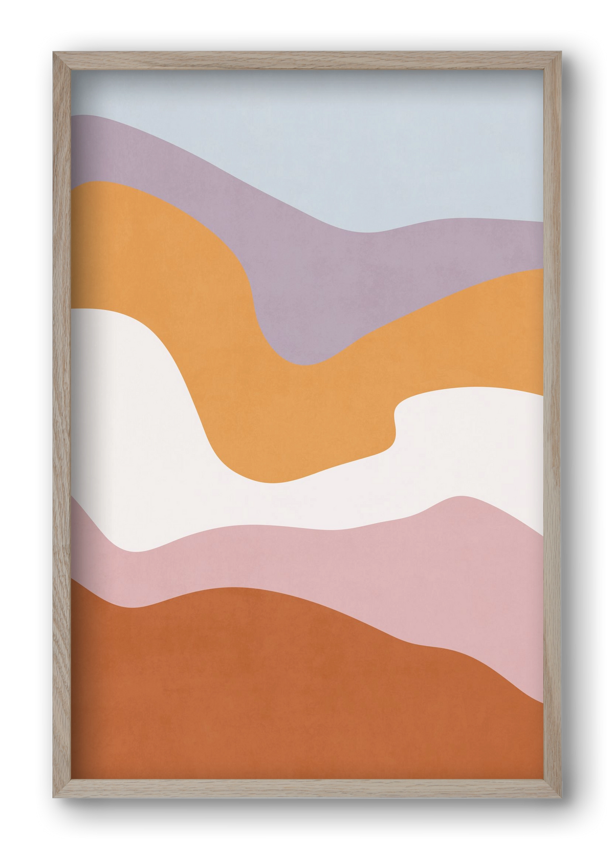 Abstract Beach- 10, 40x60 cm (40x60 cm), Tölgy keret