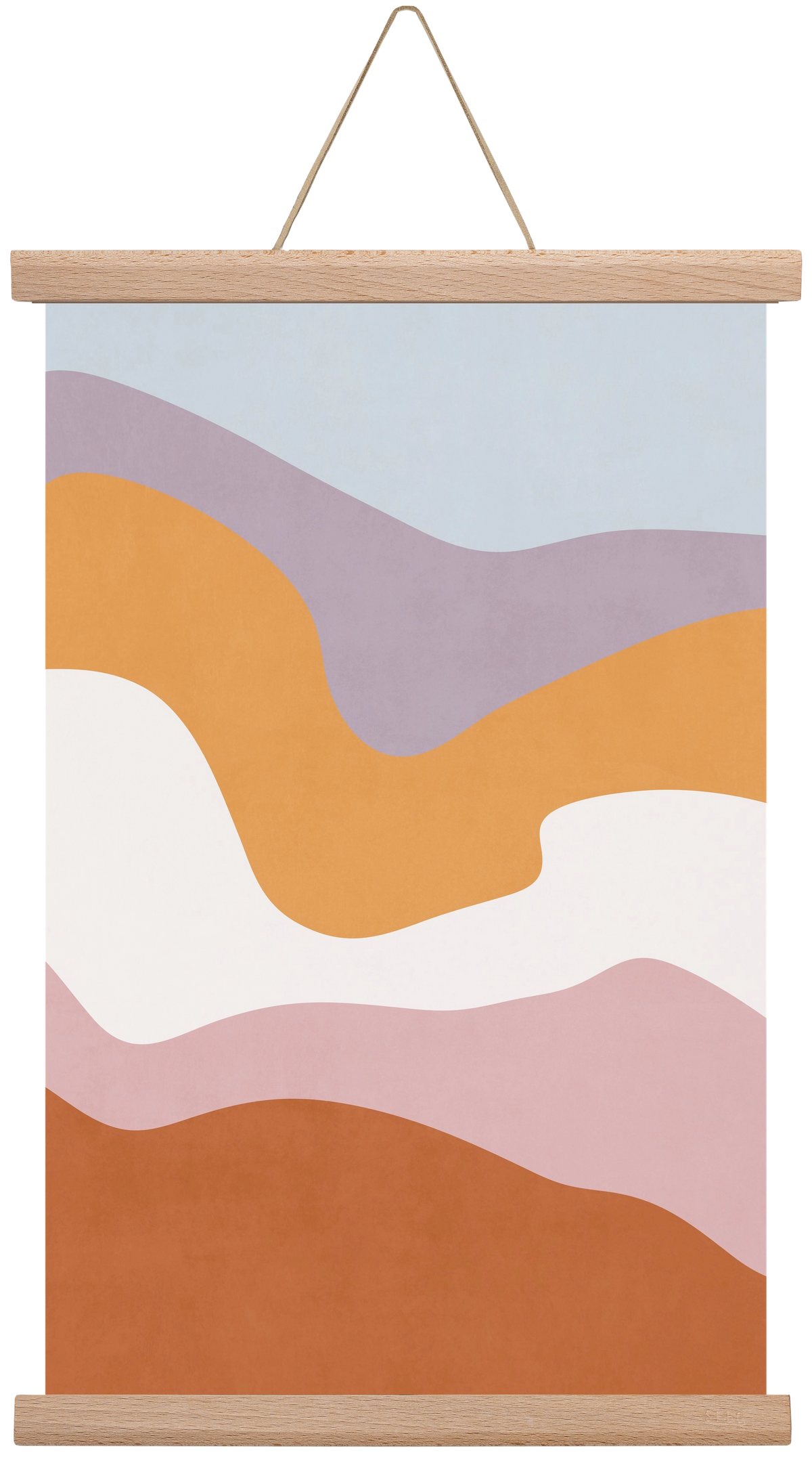 Abstract Beach- 10, 30x45 cm (30x45 cm), Tölgy akasztó