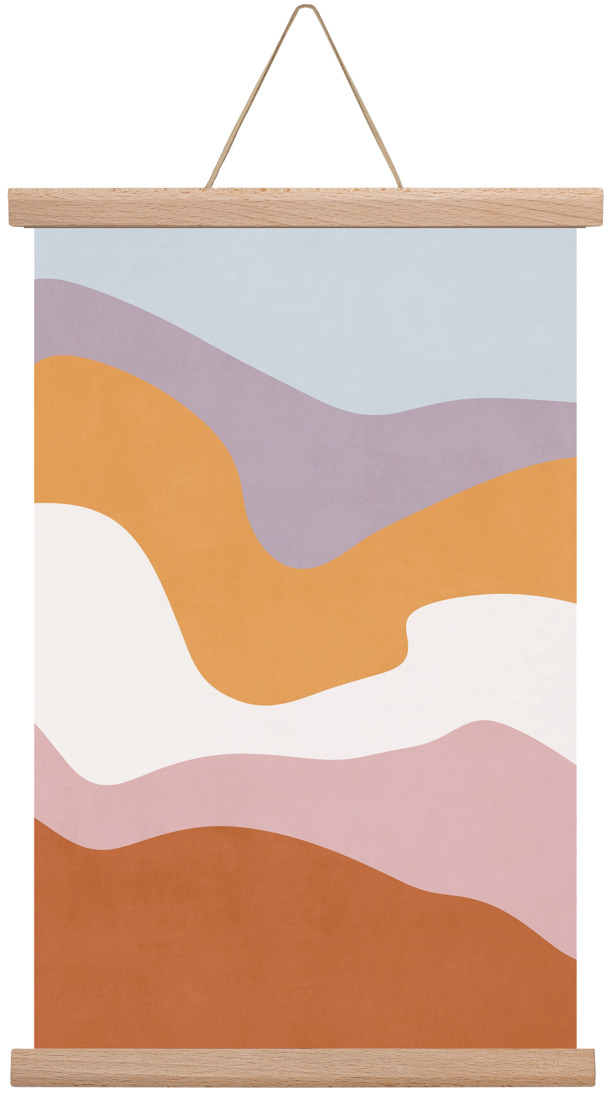 Abstract Beach- 10, 30x45 cm (30x45 cm), Tölgy akasztó