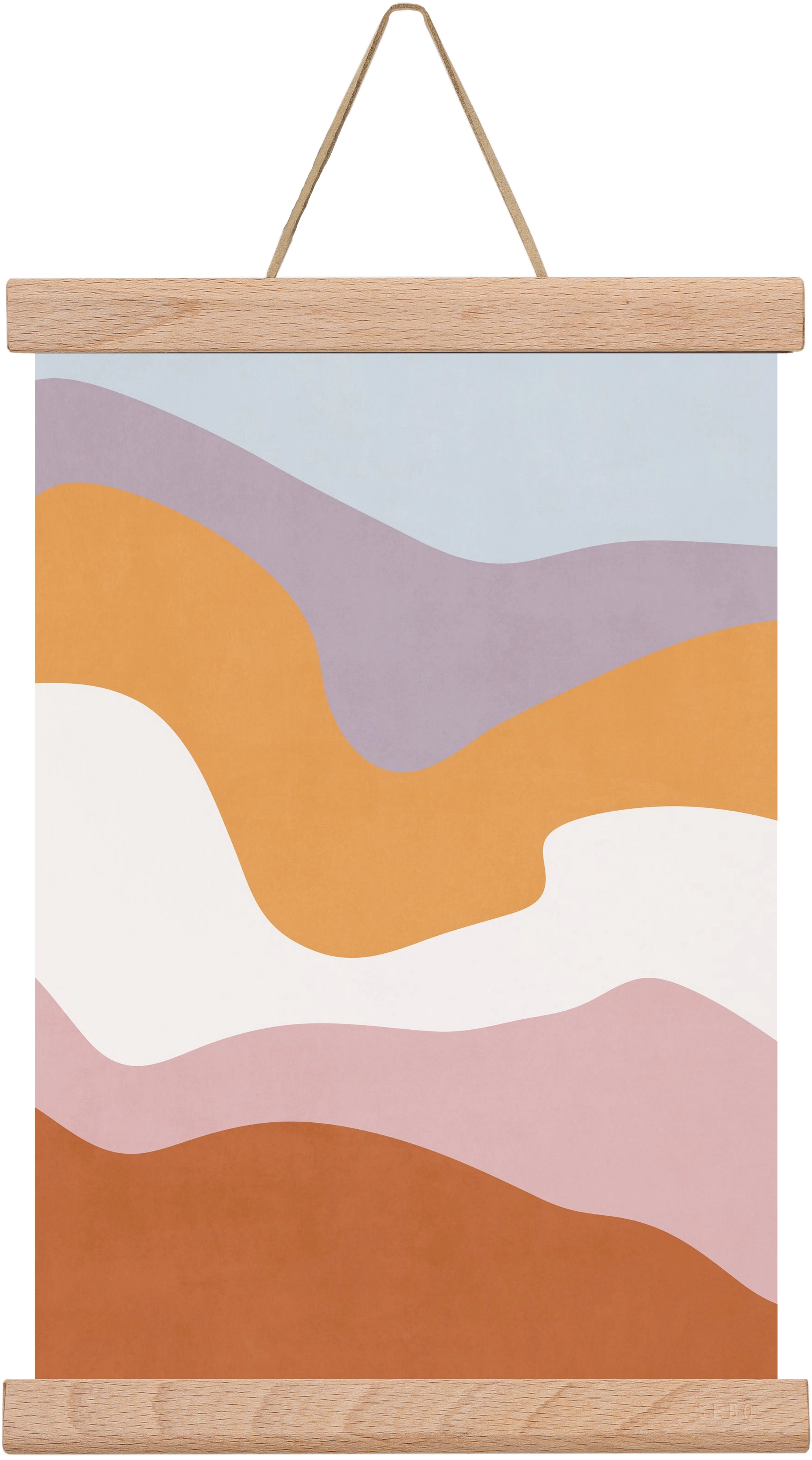 Abstract Beach- 10, 20x30 cm (20x30 cm), Tölgy akasztó