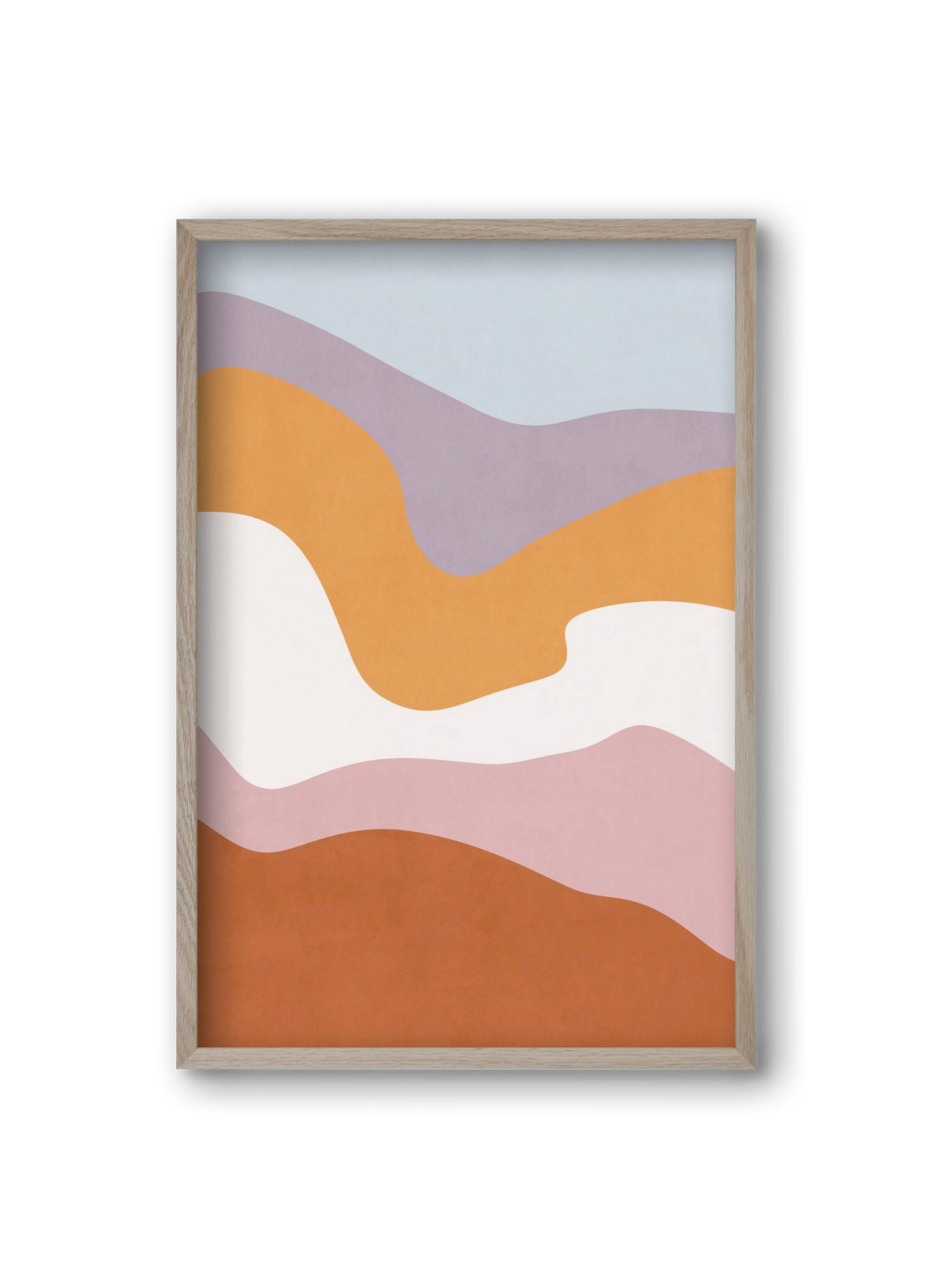 Abstract Beach- 10, 20x30 cm (20x30 cm), Tölgy keret