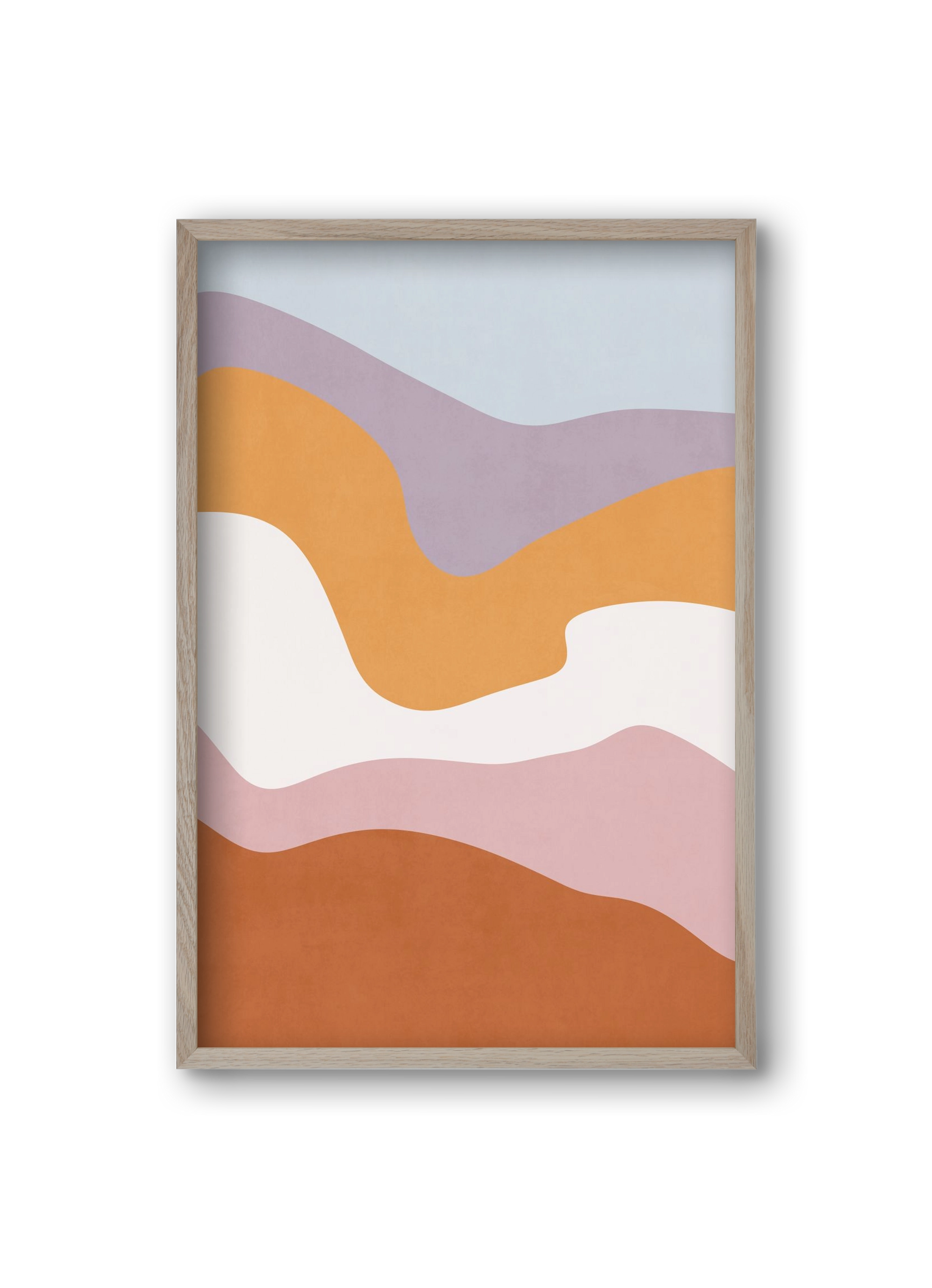 Abstract Beach- 10, 20x30 cm (20x30 cm), Tölgy keret