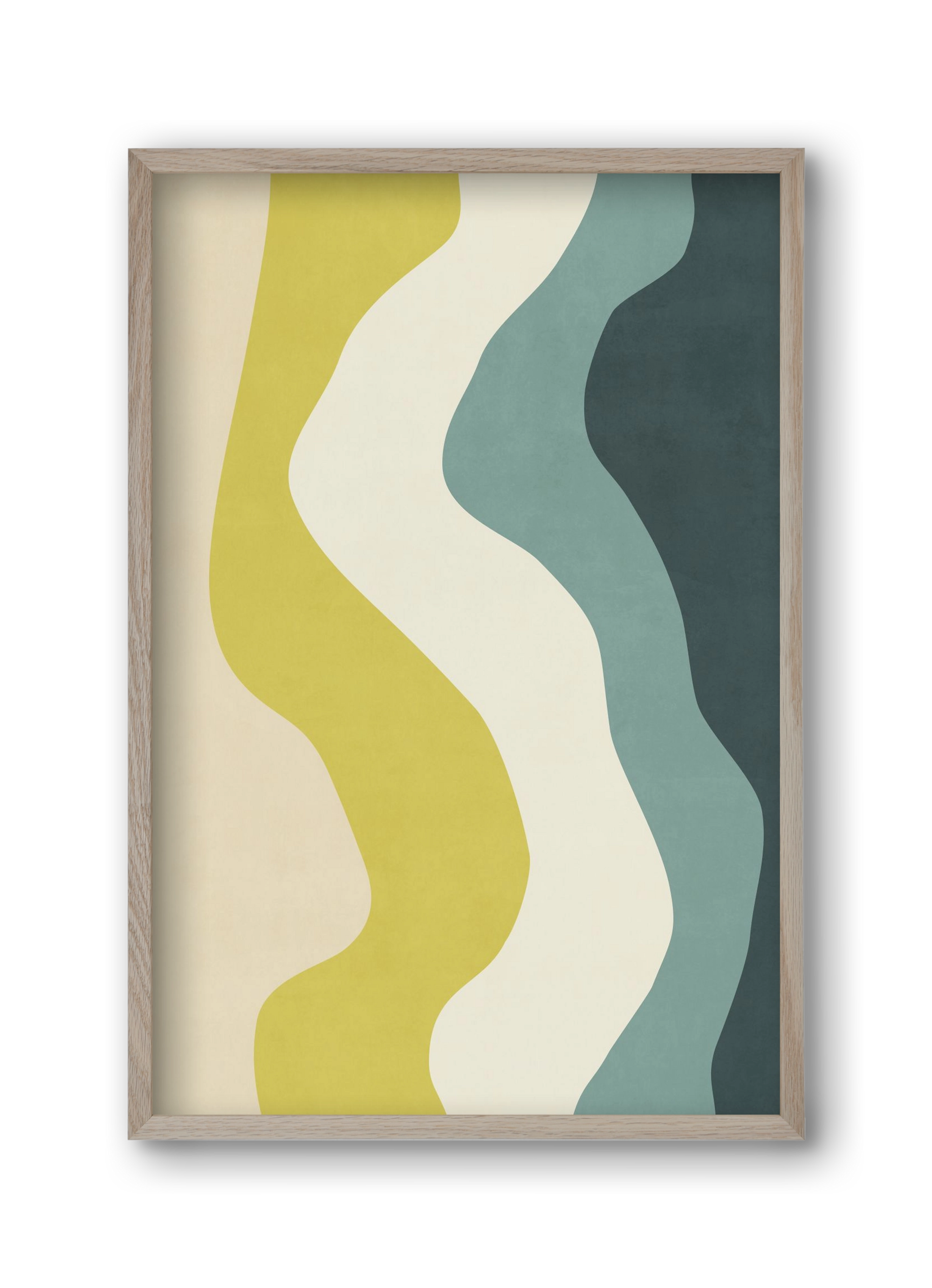 Abstract Beach- H01, 30x45 cm (30x45 cm), Tölgy keret