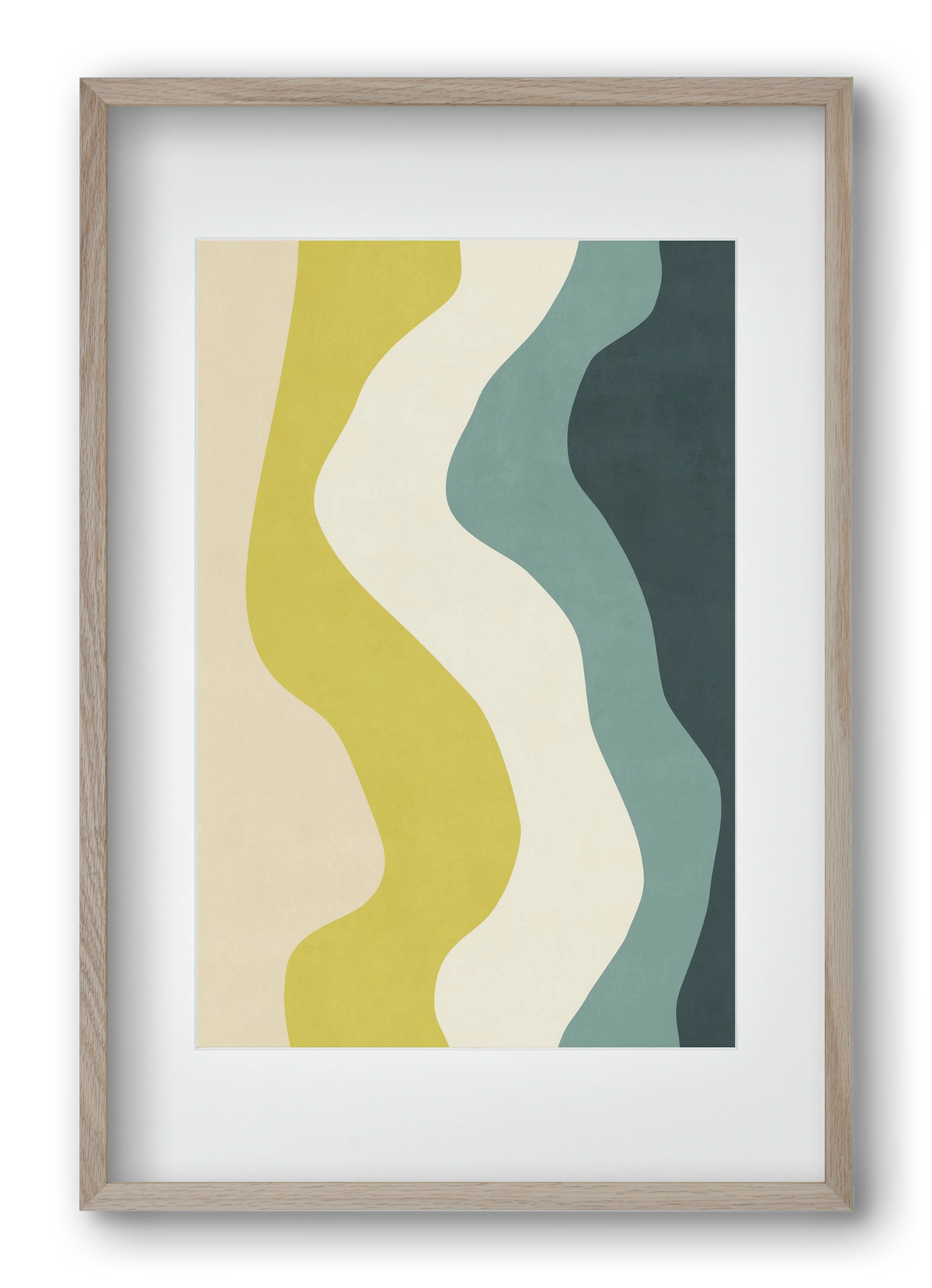 Abstract Beach- H01, 40x60 cm (30x45 cm), Tölgy keret, paszpartuval