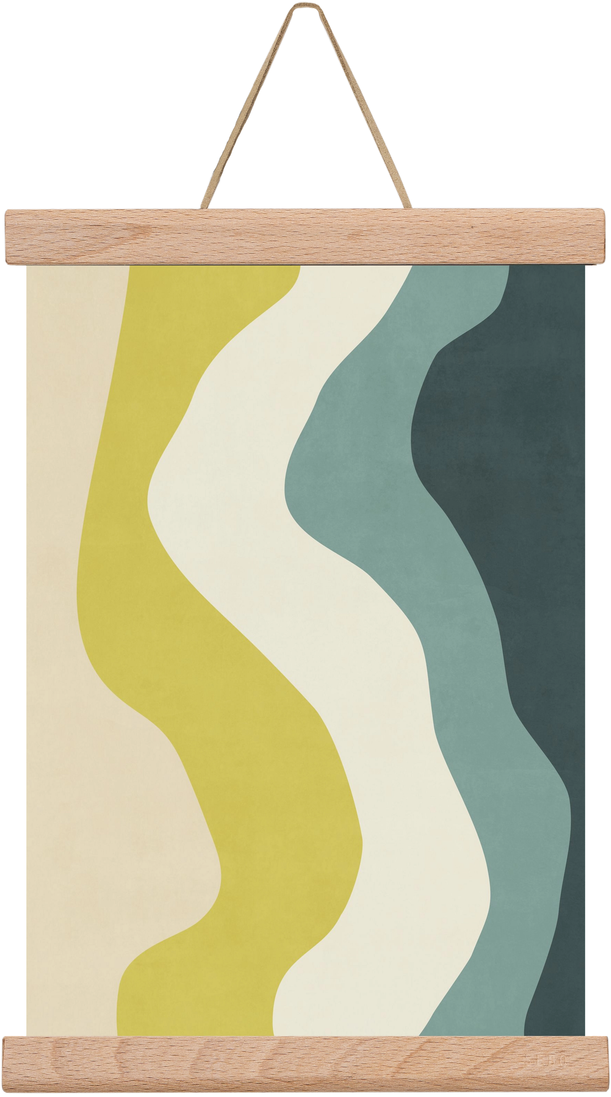 Abstract Beach- H01, 20x30 cm (20x30 cm), Tölgy akasztó