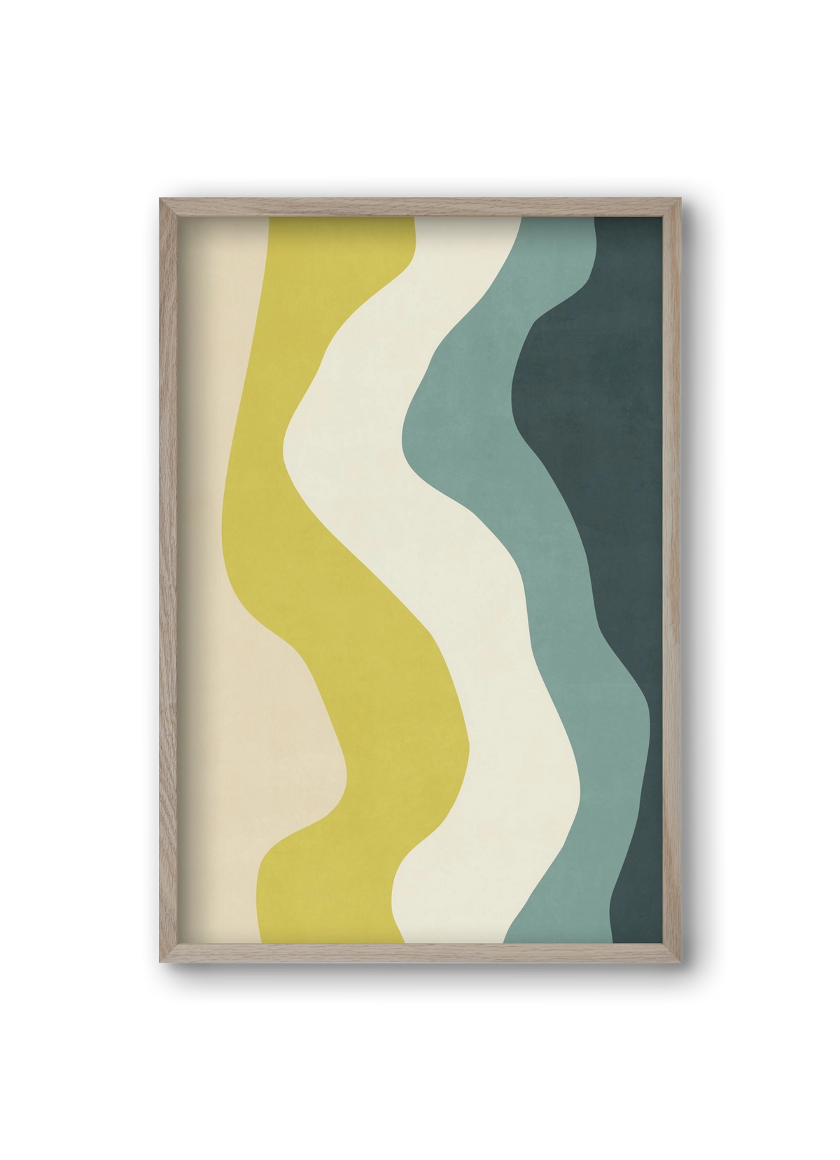 Abstract Beach- H01, 20x30 cm (20x30 cm), Tölgy keret