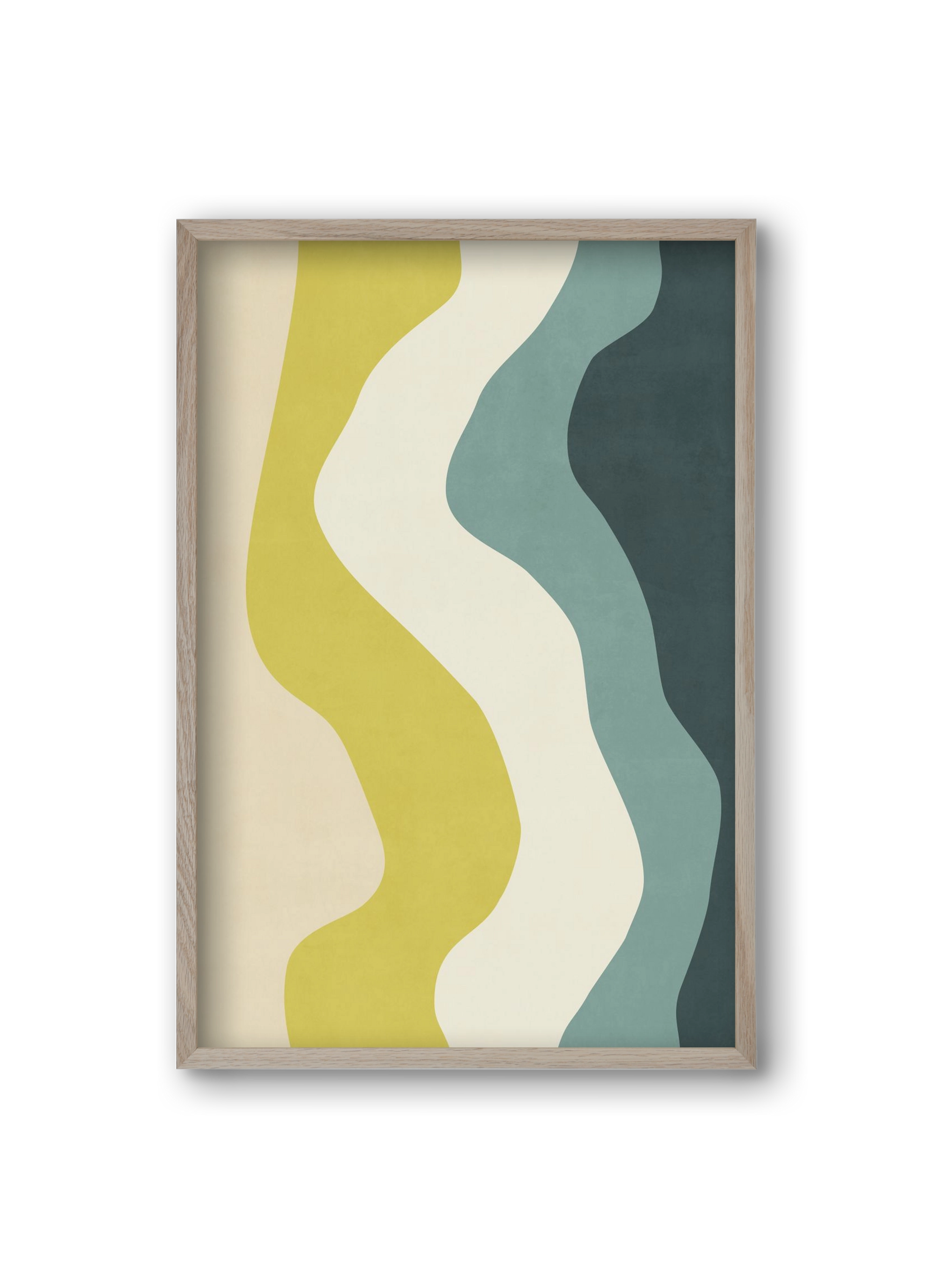 Abstract Beach- H01, 20x30 cm (20x30 cm), Tölgy keret