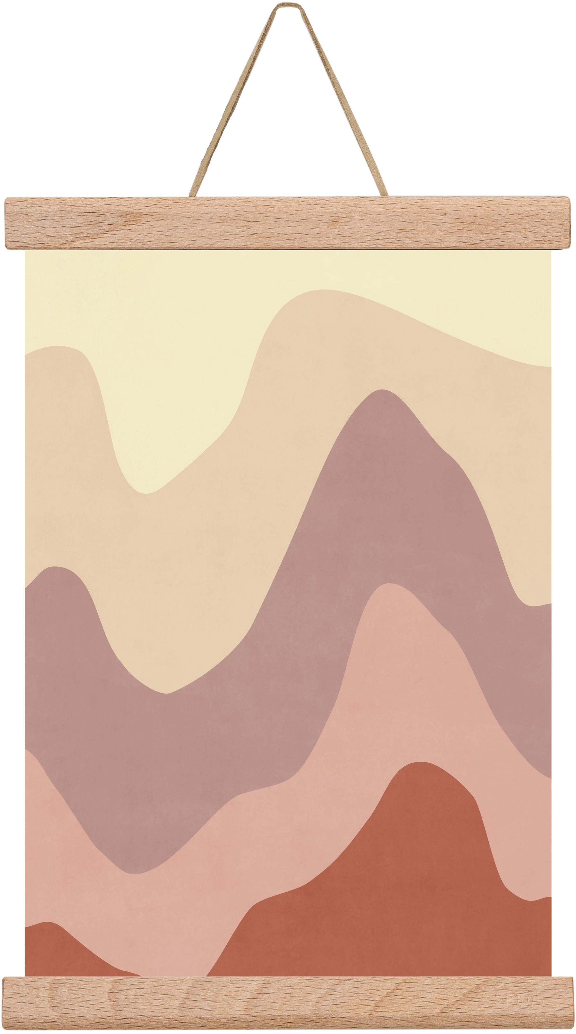 Abstract Beach- 05, 20x30 cm (20x30 cm), Tölgy akasztó