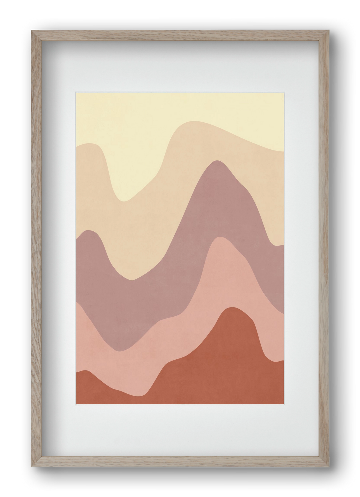 Abstract Beach- 05, 40x60 cm (30x45 cm), Tölgy keret, paszpartuval