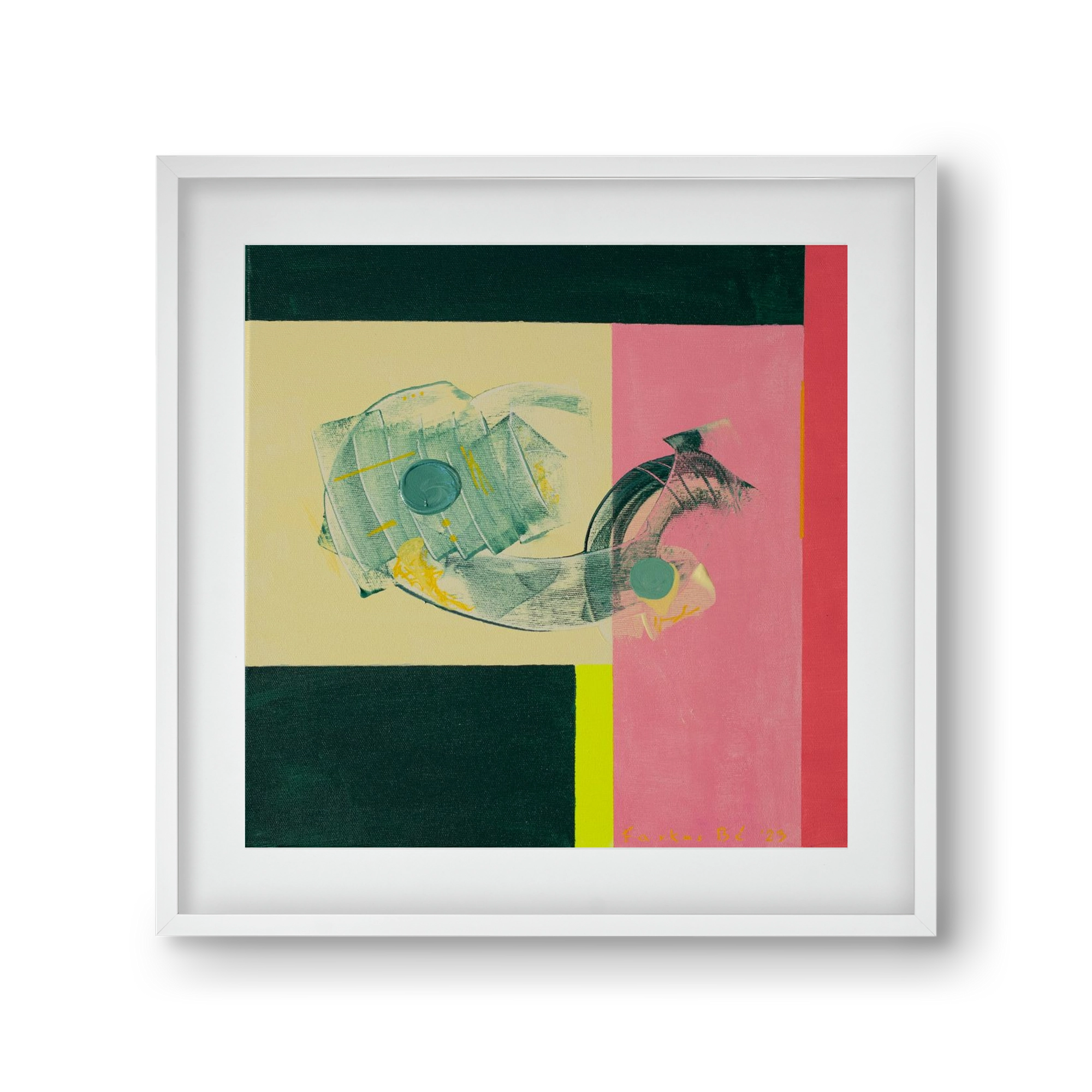 Life starts, 30x30 cm (20x20 cm), Fehér keret, paszpartuval