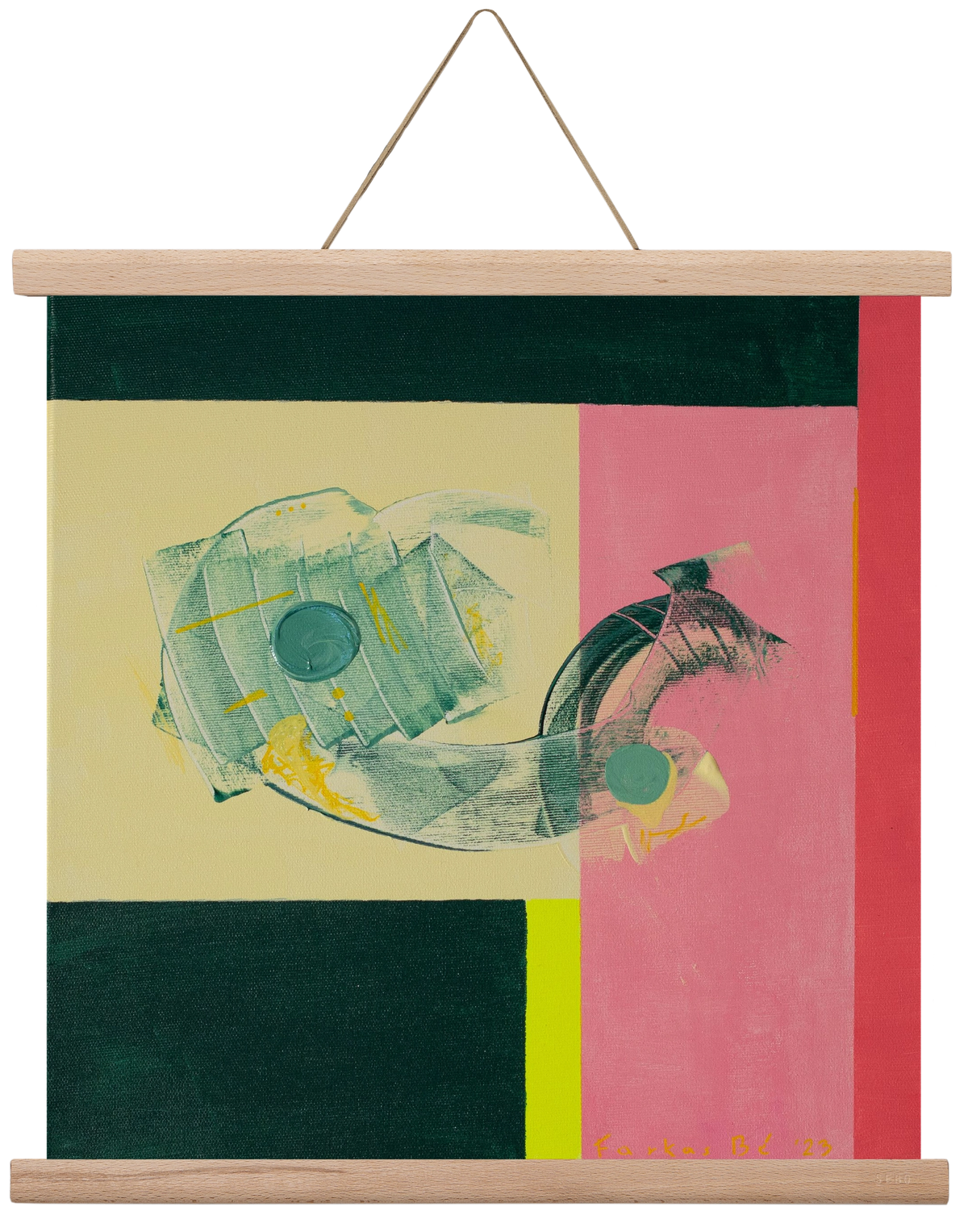 Life starts, 40x40 cm (40x40 cm), Tölgy akasztó