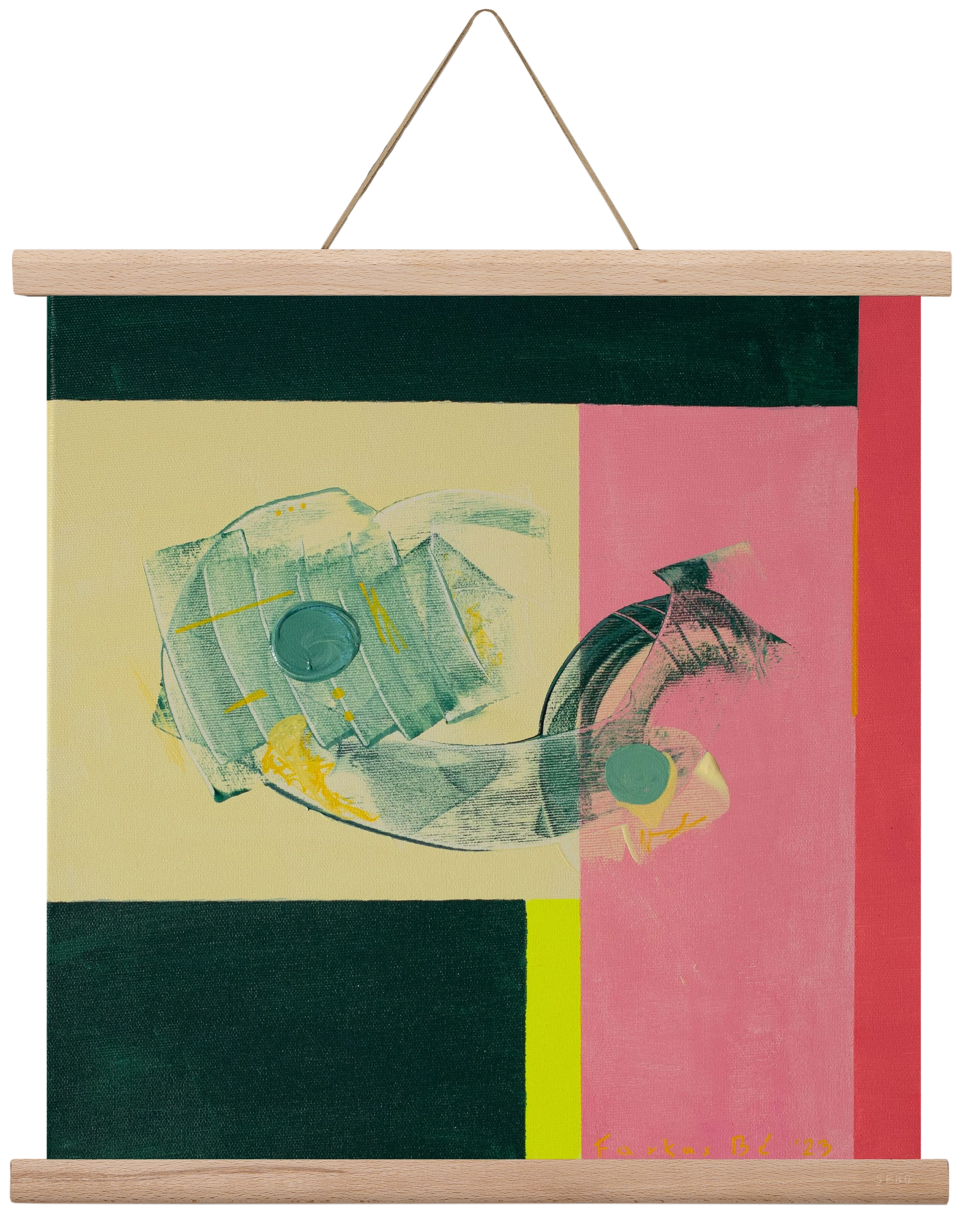 Life starts, 40x40 cm (40x40 cm), Tölgy akasztó