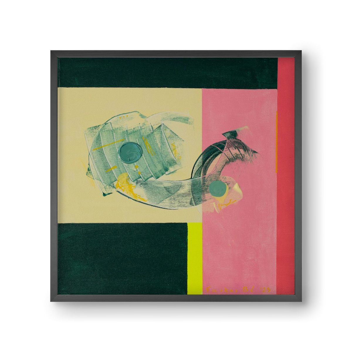 Life starts, 30x30 cm (30x30 cm), Fekete keret