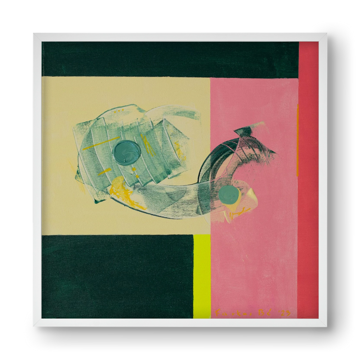 Life starts, 40x40 cm (40x40 cm), Fehér keret