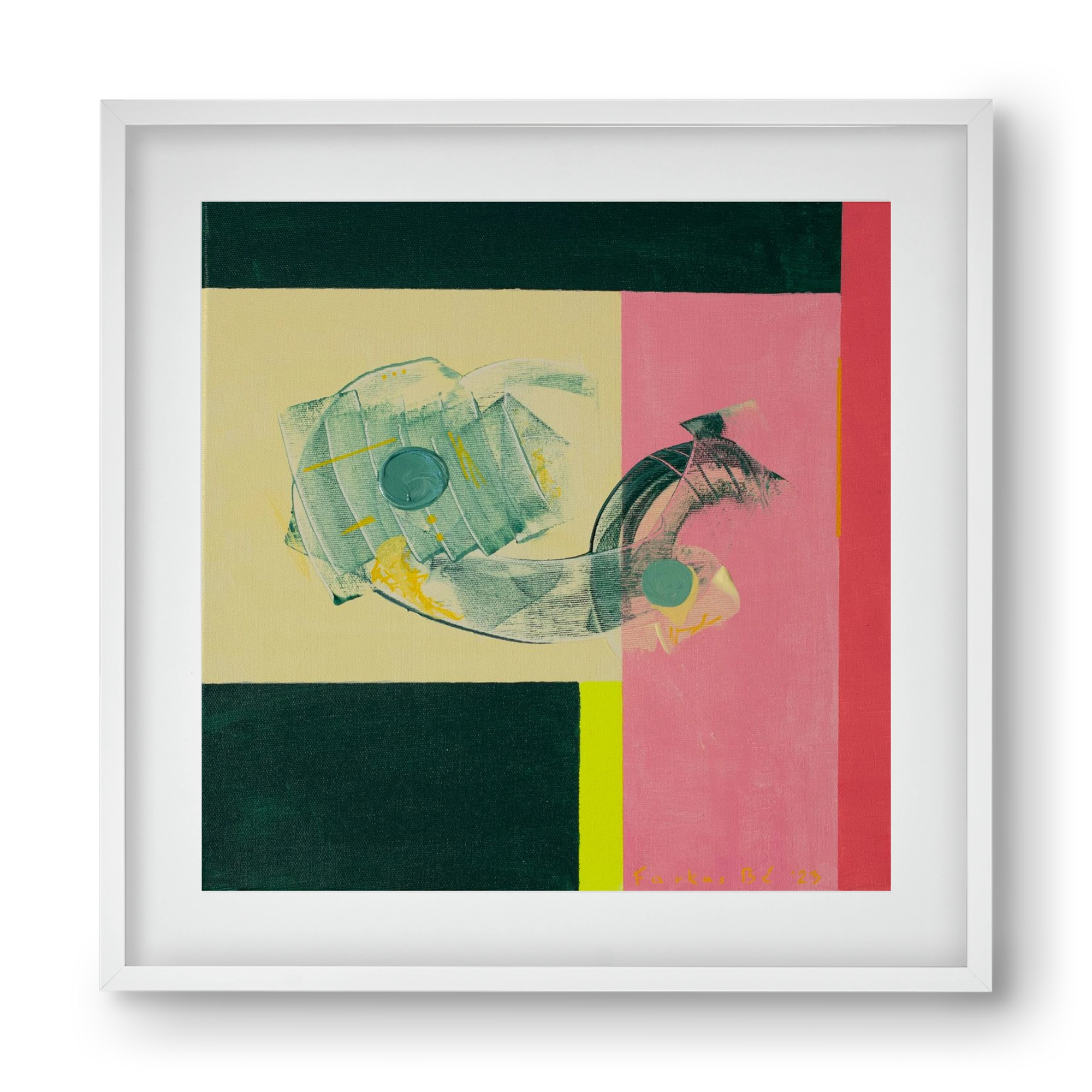 Life starts, 40x40 cm (30x30 cm), Fehér keret, paszpartuval