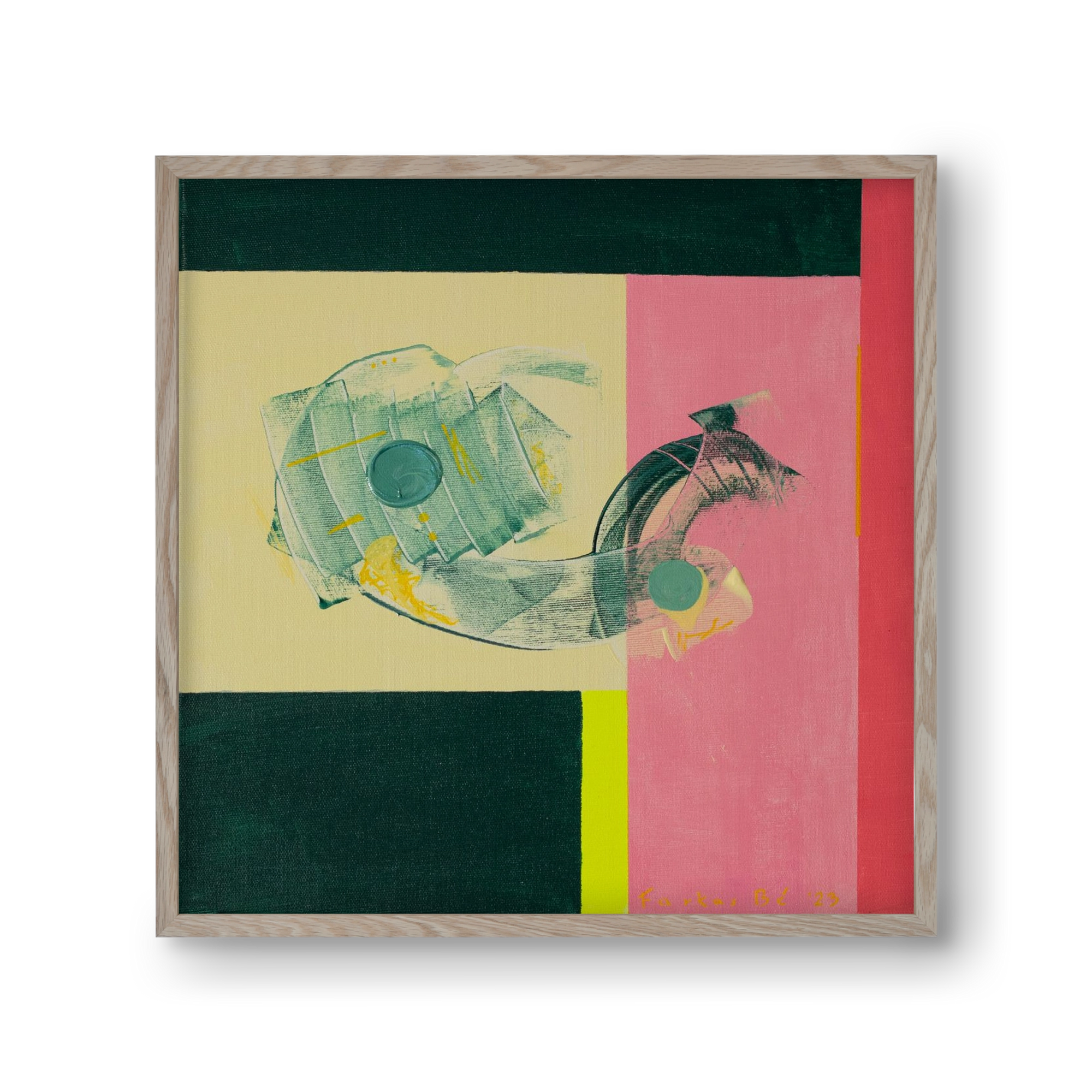 Life starts, 30x30 cm (30x30 cm), Tölgy keret