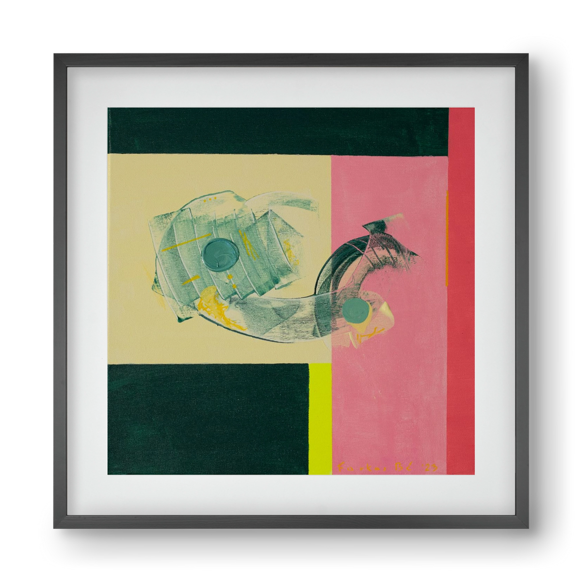 Life starts, 40x40 cm (30x30 cm), Fekete keret, paszpartuval