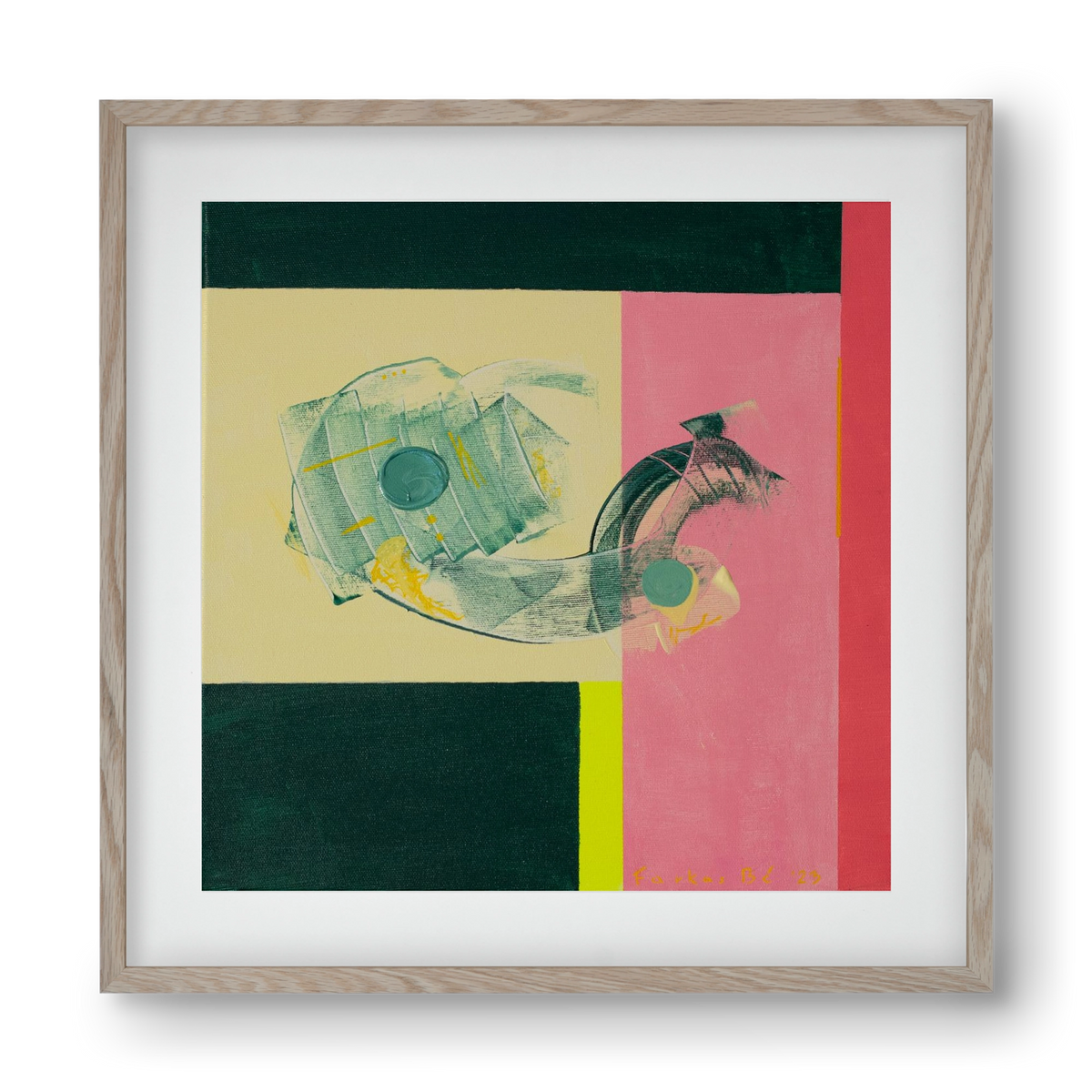 Life starts, 40x40 cm (30x30 cm), Tölgy keret, paszpartuval