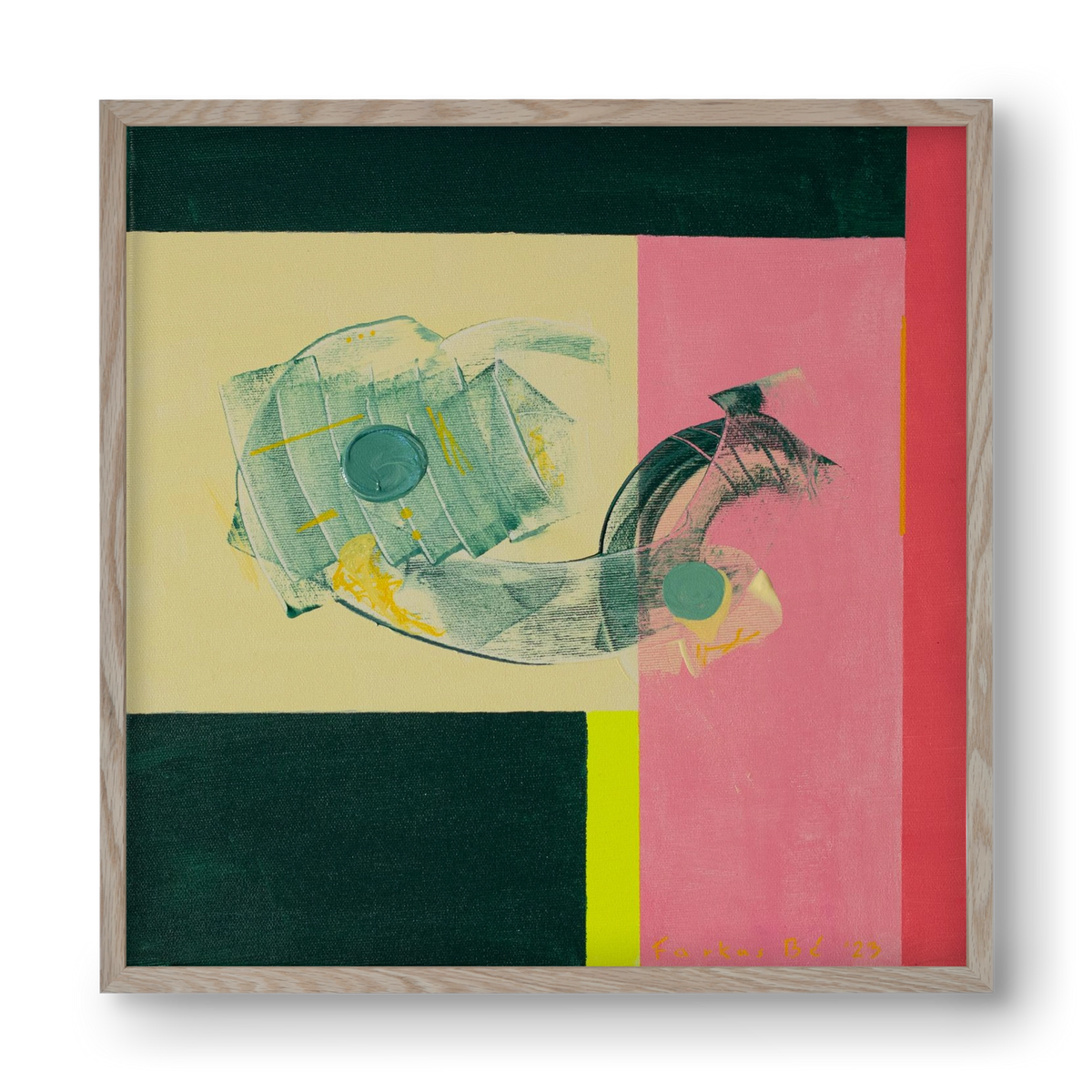 Life starts, 40x40 cm (40x40 cm), Tölgy keret