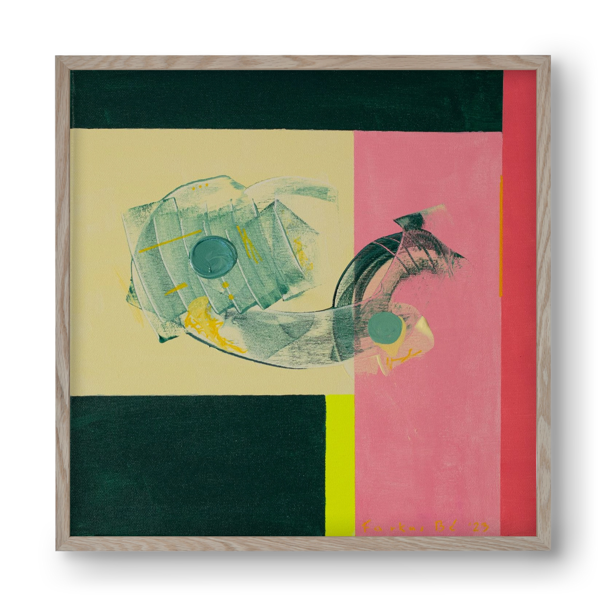 Life starts, 40x40 cm (40x40 cm), Tölgy keret