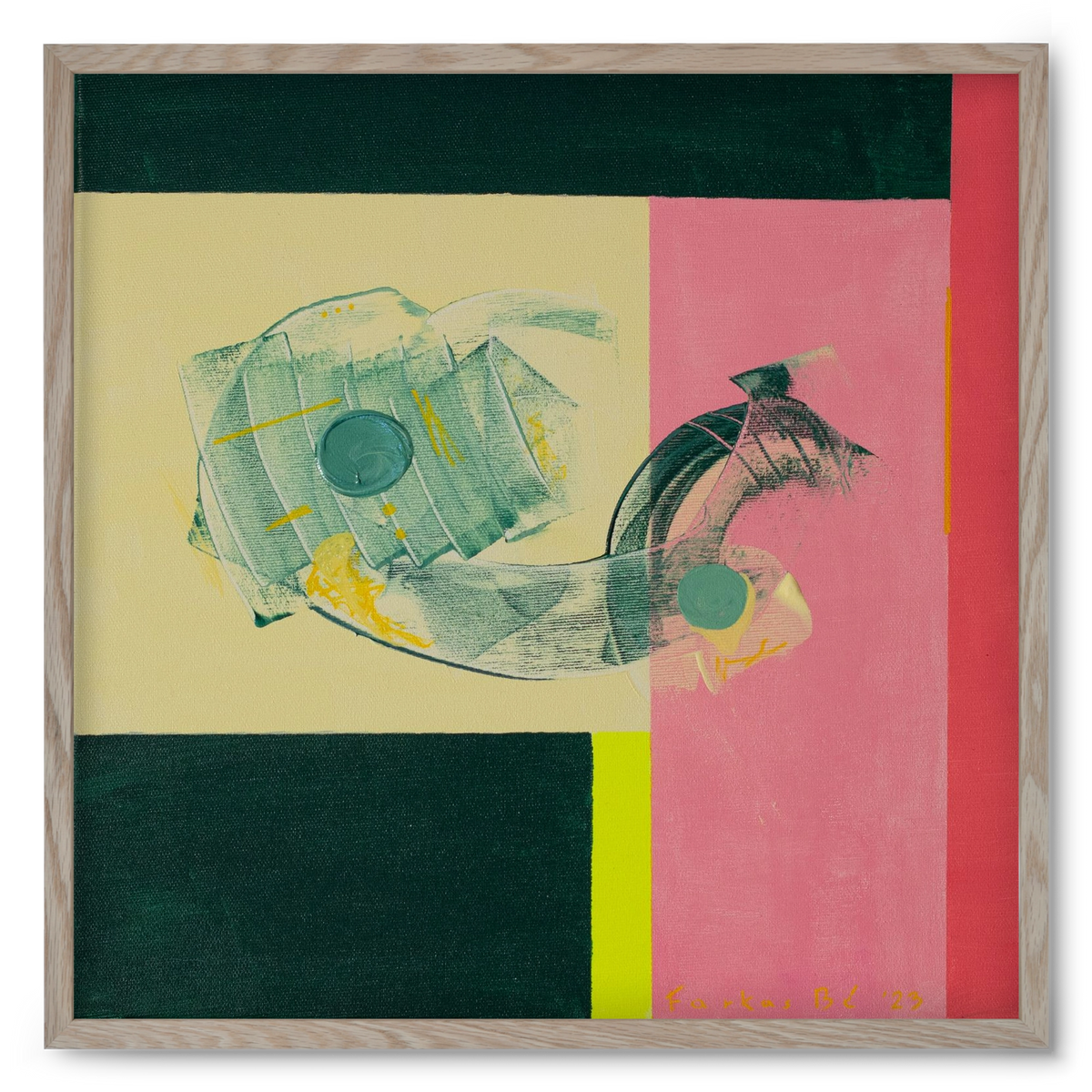 Life starts, 50x50 cm (50x50 cm), Tölgy keret