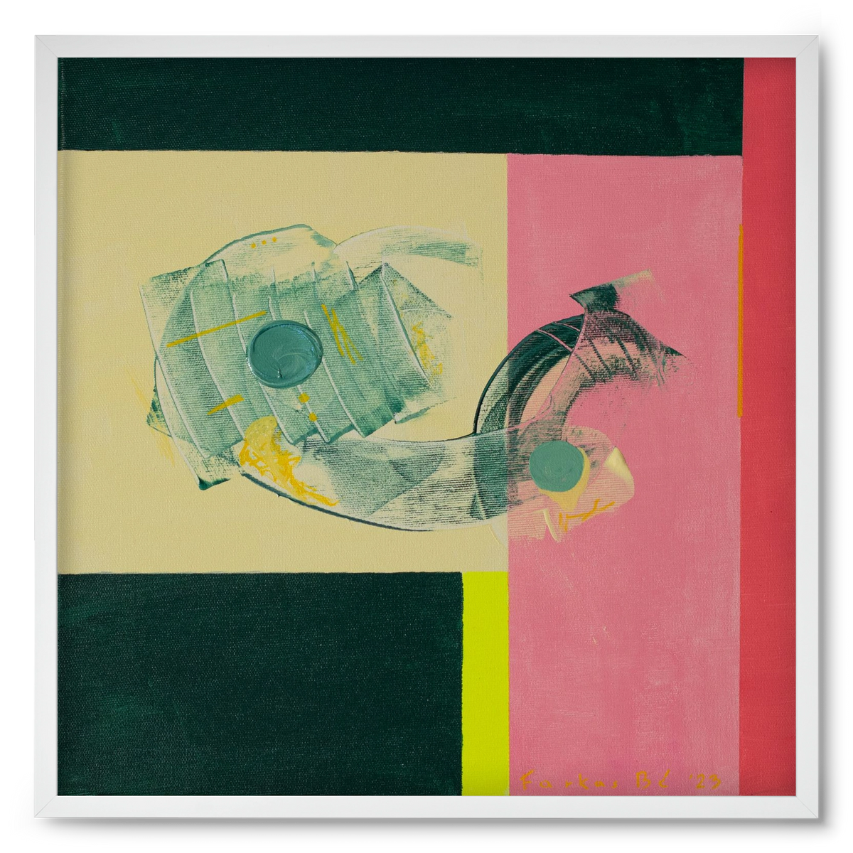 Life starts, 50x50 cm (50x50 cm), Fehér keret