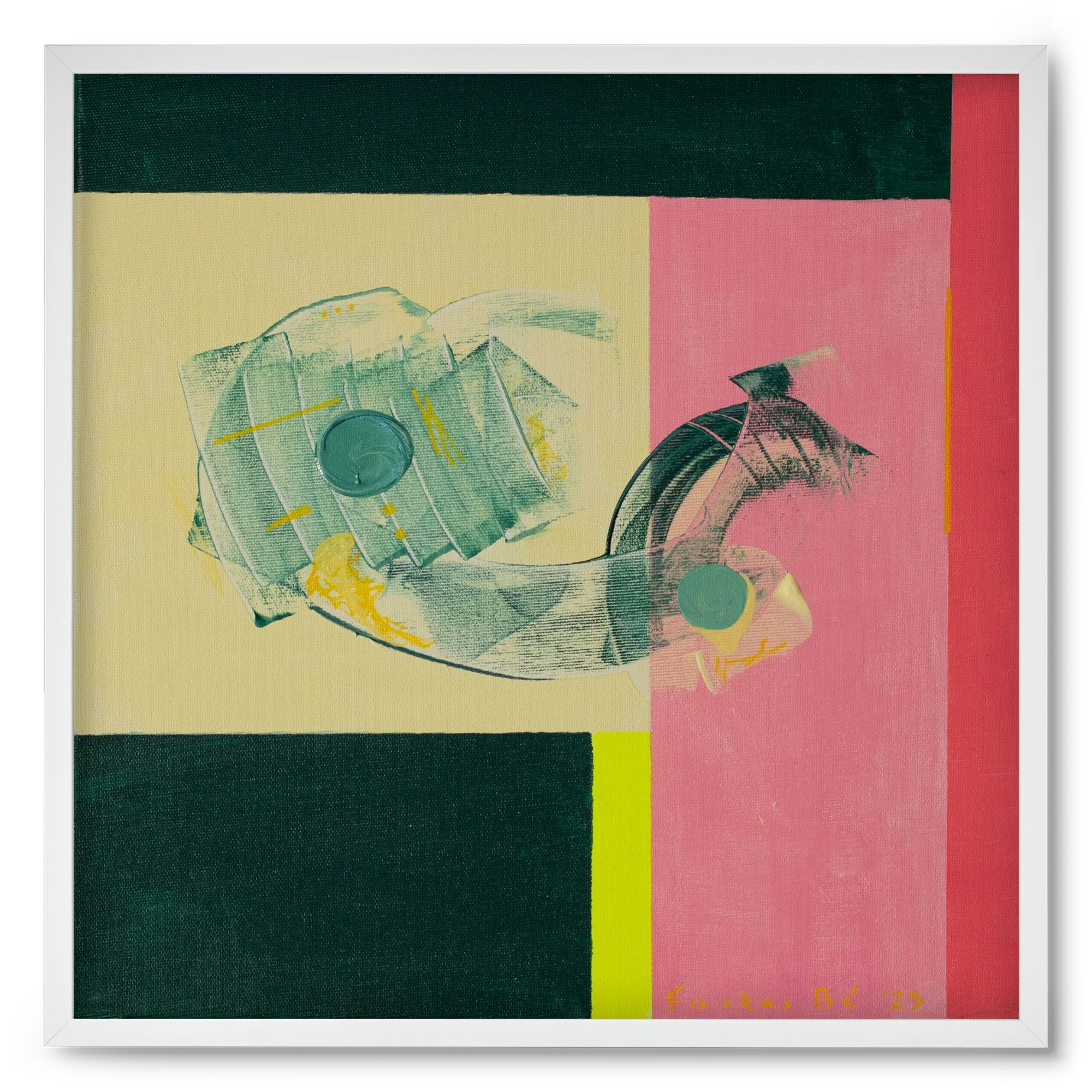 Life starts, 50x50 cm (50x50 cm), Fehér keret