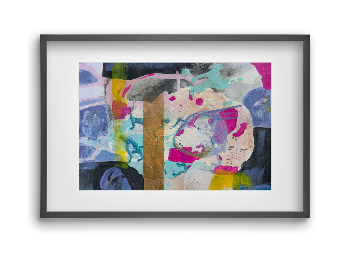 A nyúlon túl, 45x30 cm (30x20 cm), Fekete keret, paszpartuval