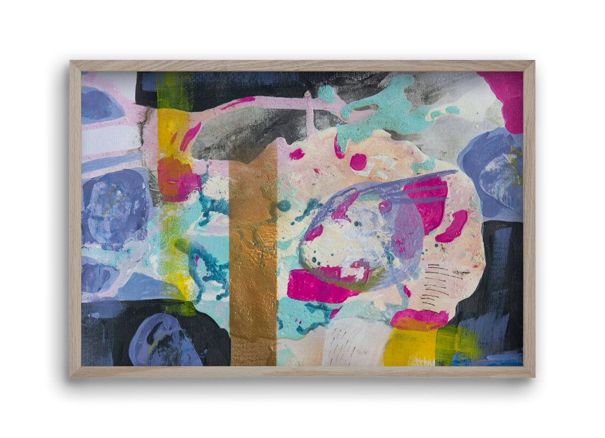 A nyúlon túl, 45x30 cm (45x30 cm), Tölgy keret