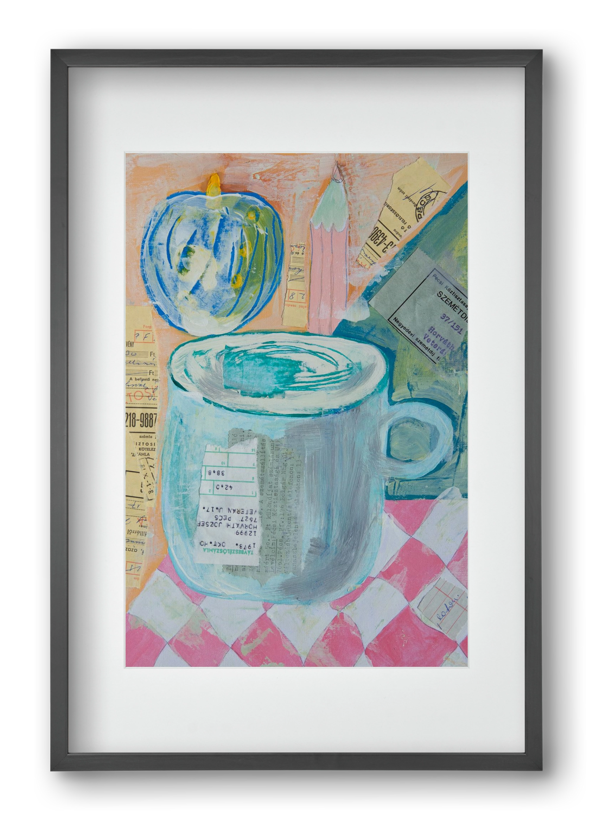 Nagypapi, 40x60 cm (30x45 cm), Fekete keret, paszpartuval