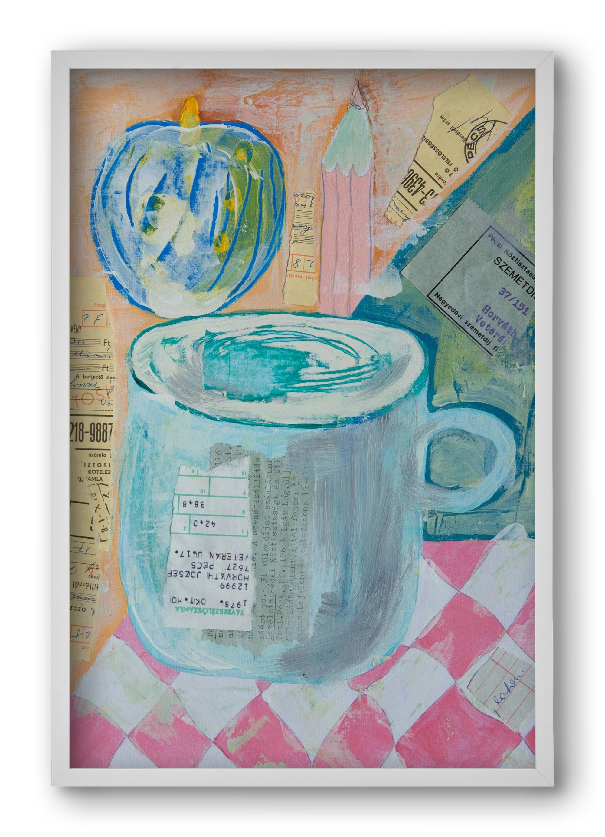 Nagypapi, 40x60 cm (40x60 cm), Fehér keret