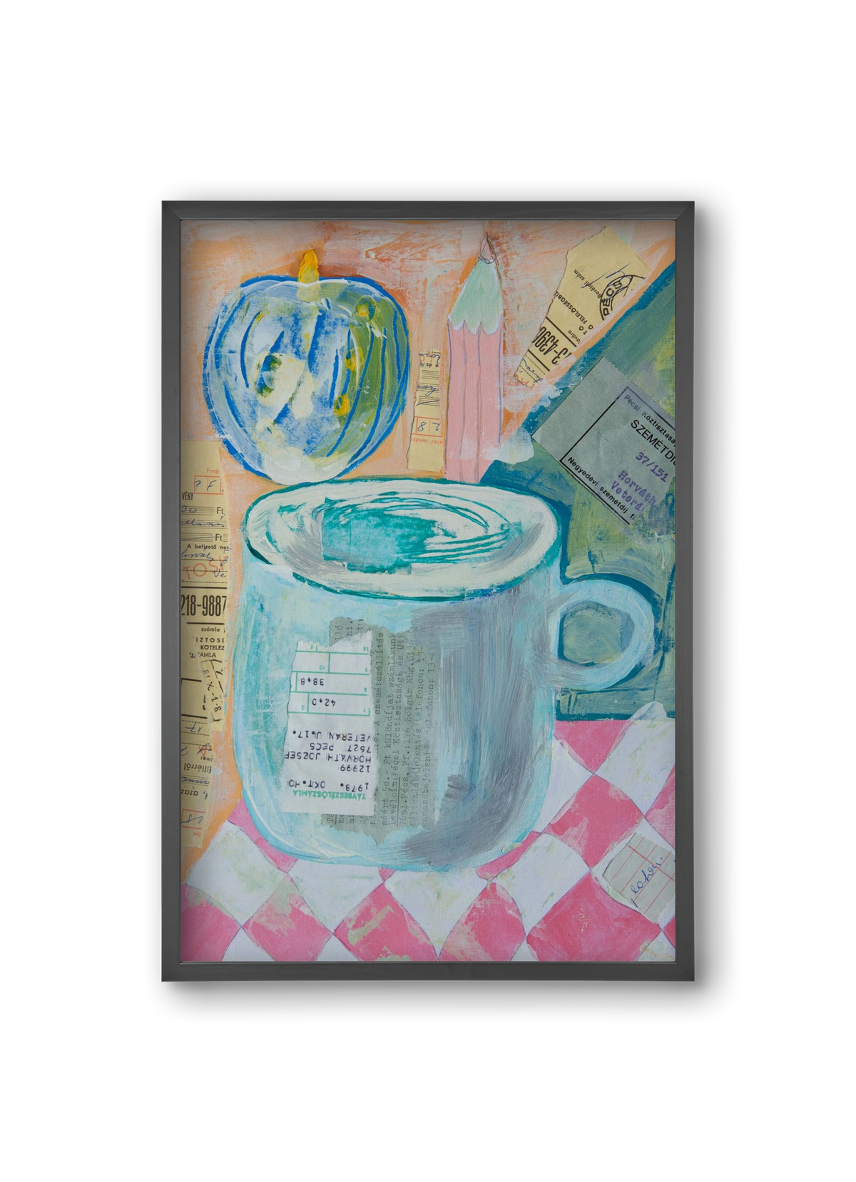 Nagypapi, 20x30 cm (20x30 cm), Fekete keret