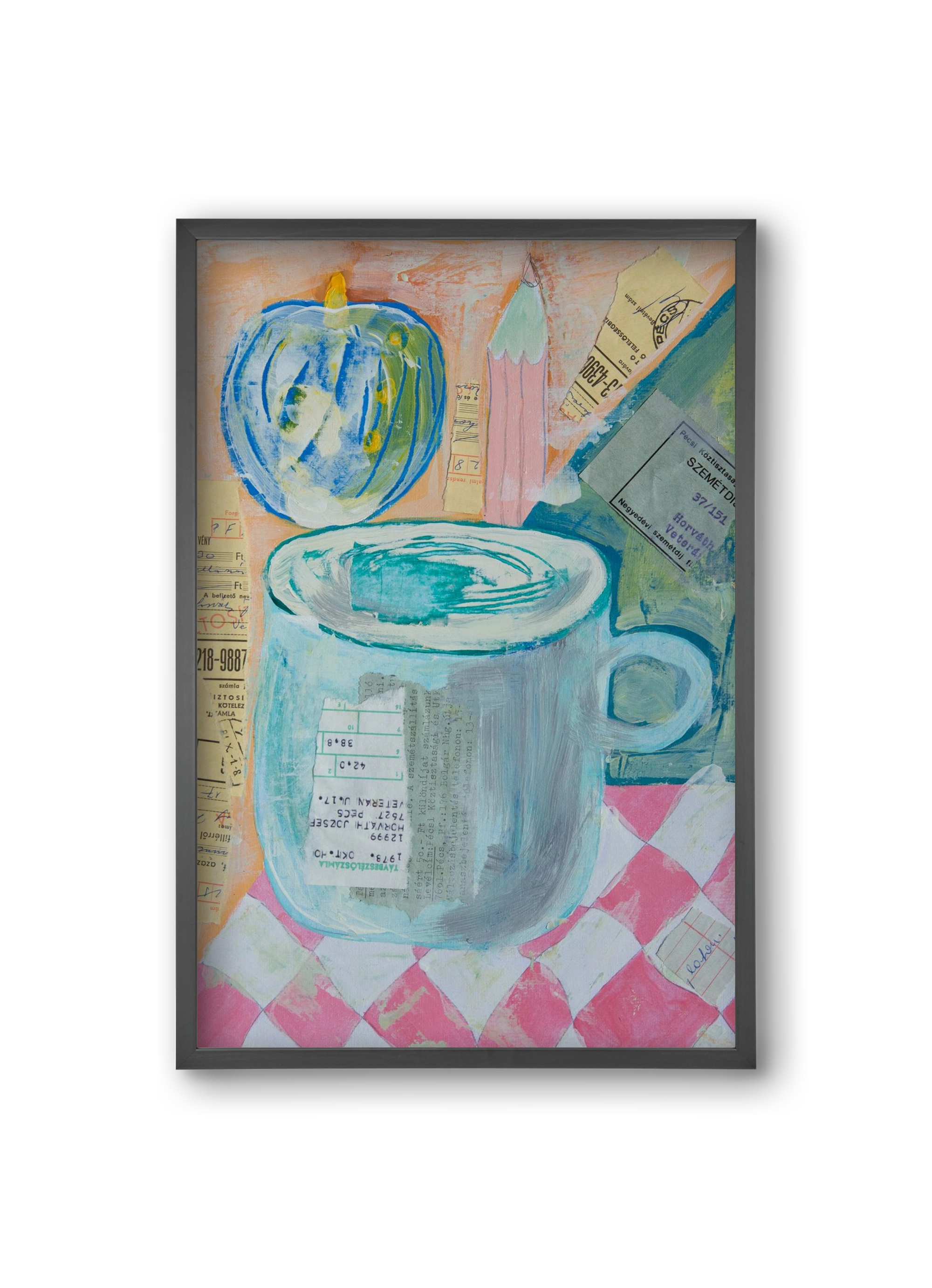 Nagypapi, 20x30 cm (20x30 cm), Fekete keret