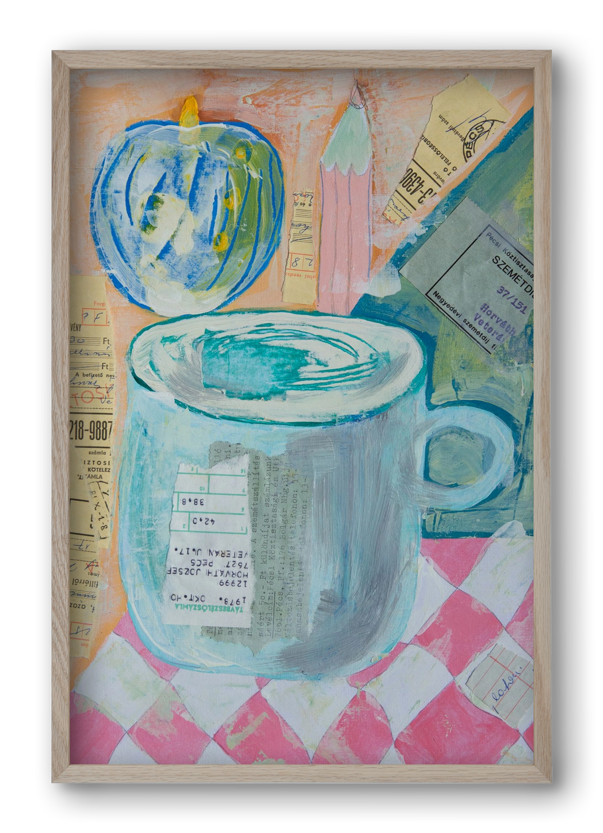 Nagypapi, 40x60 cm (40x60 cm), Tölgy keret