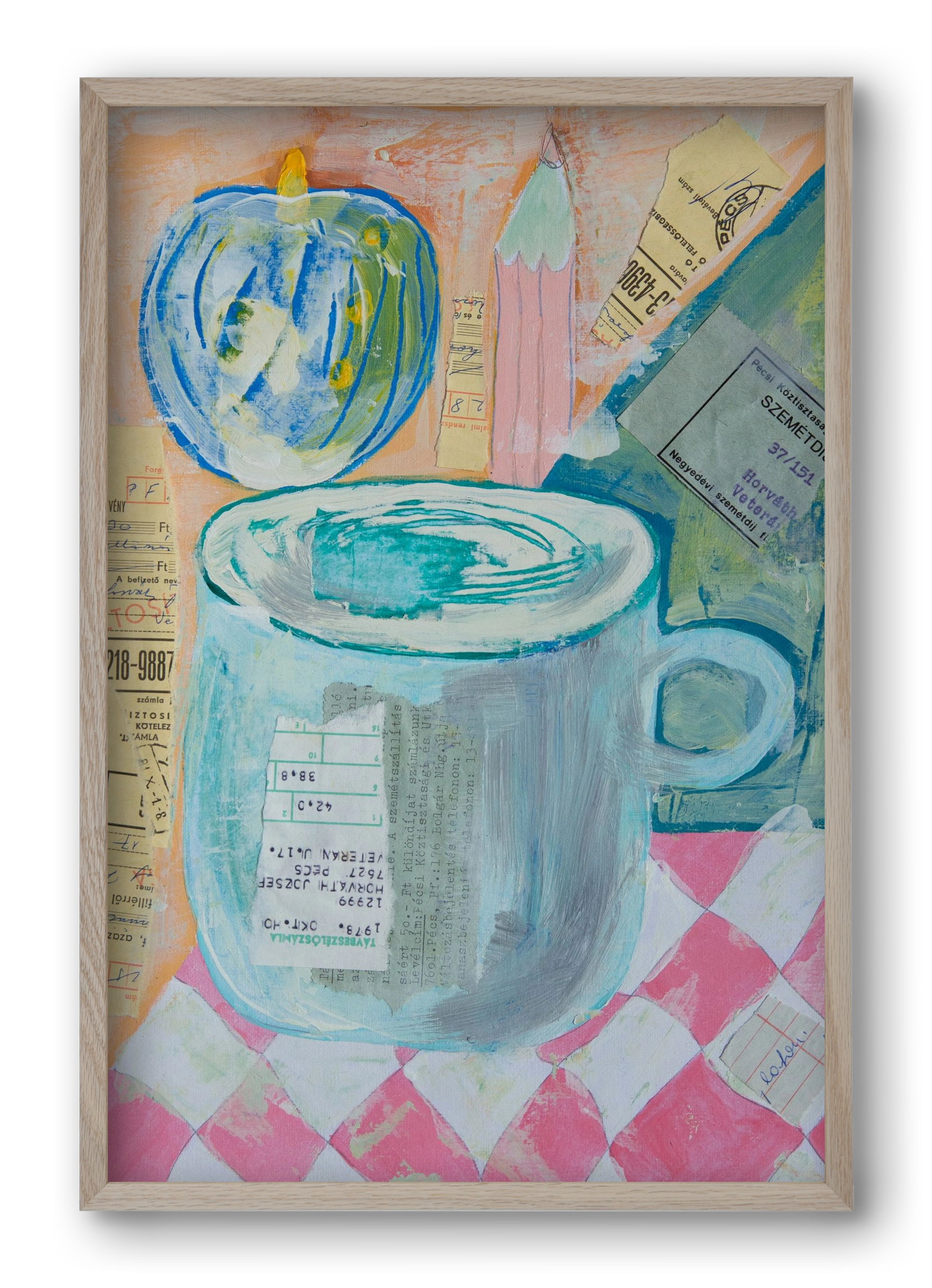 Nagypapi, 40x60 cm (40x60 cm), Tölgy keret