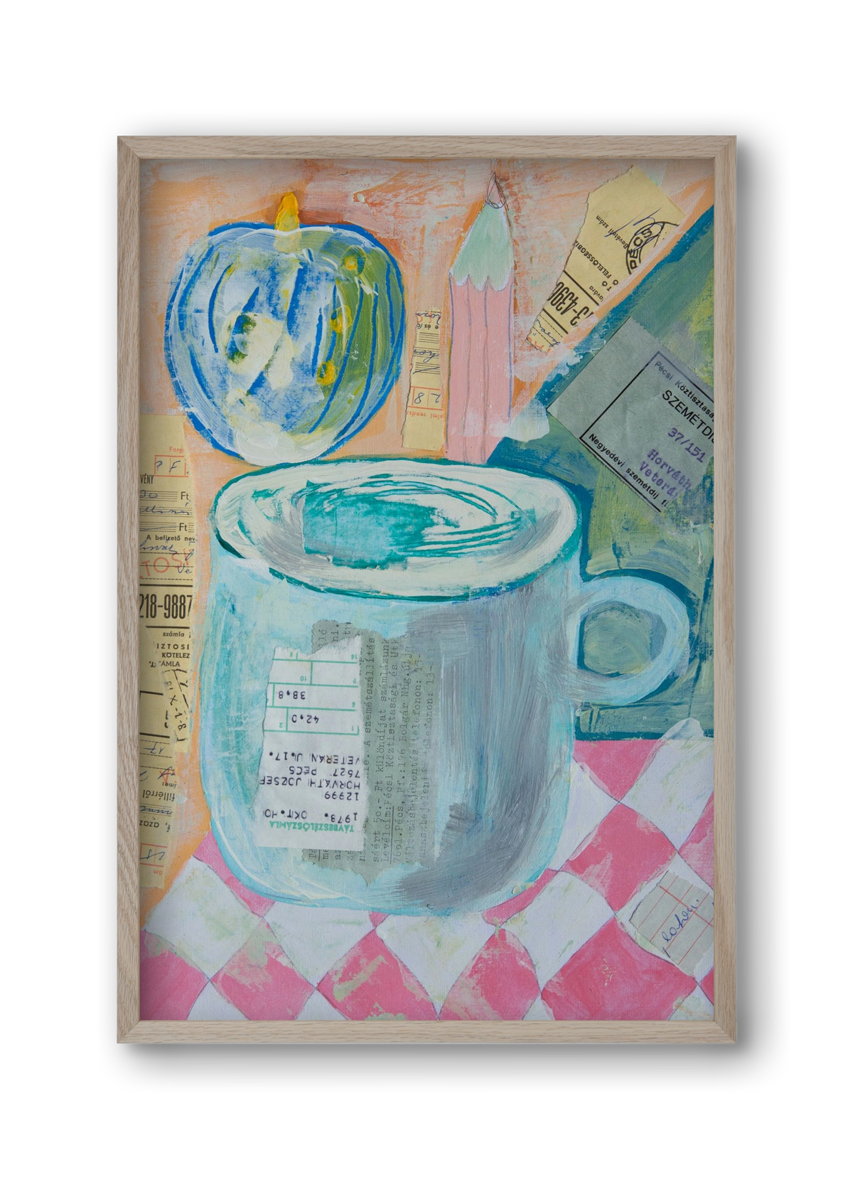 Nagypapi, 30x45 cm (30x45 cm), Tölgy keret