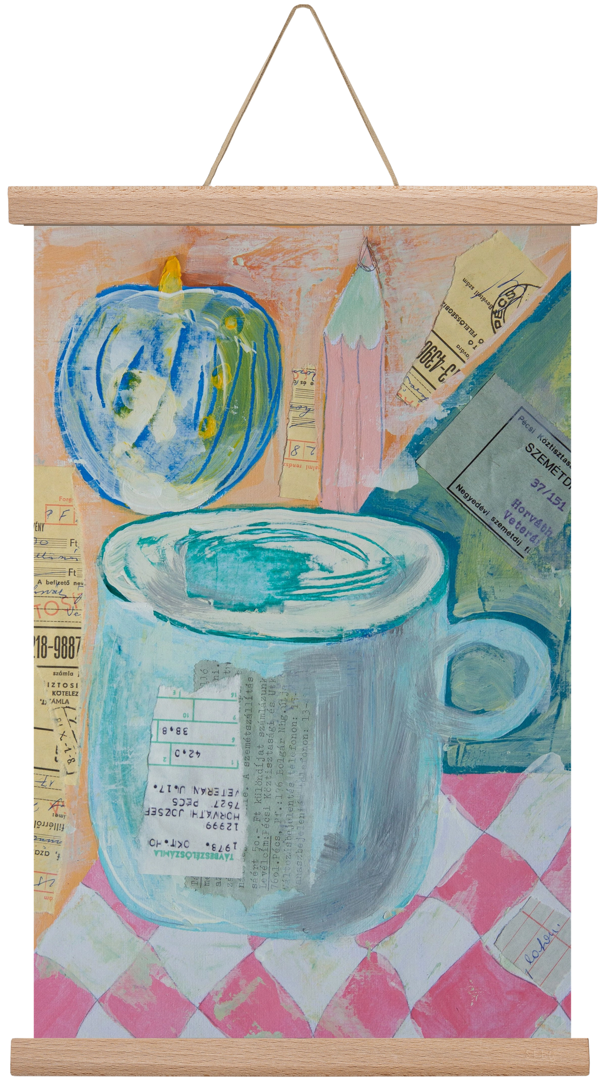 Nagypapi, 30x45 cm (30x45 cm), Tölgy akasztó