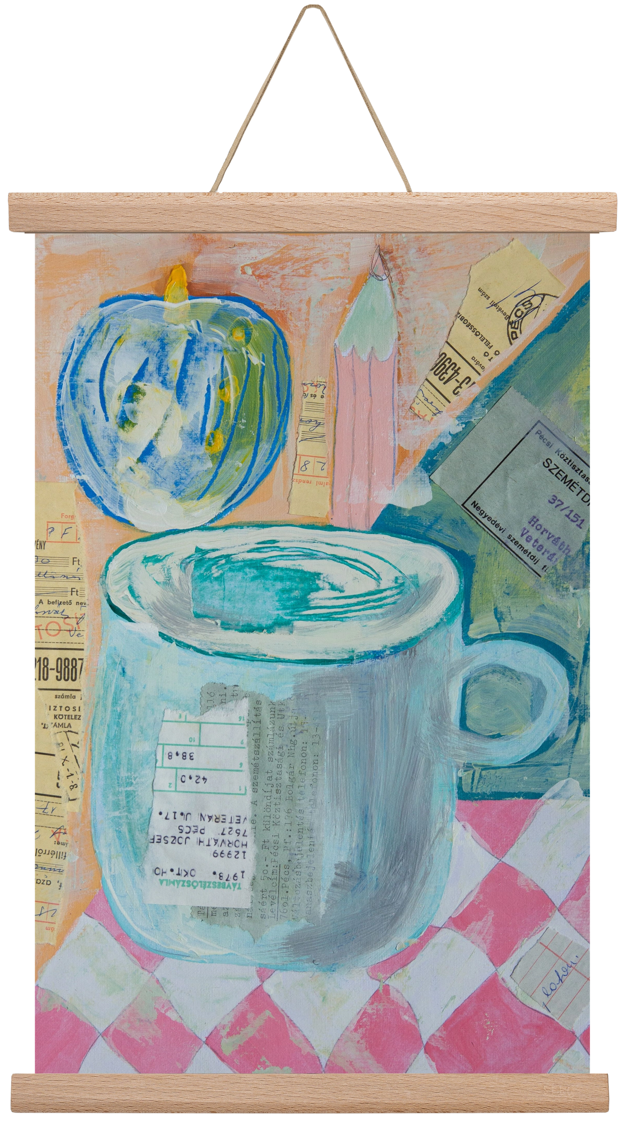 Nagypapi, 30x45 cm (30x45 cm), Tölgy akasztó