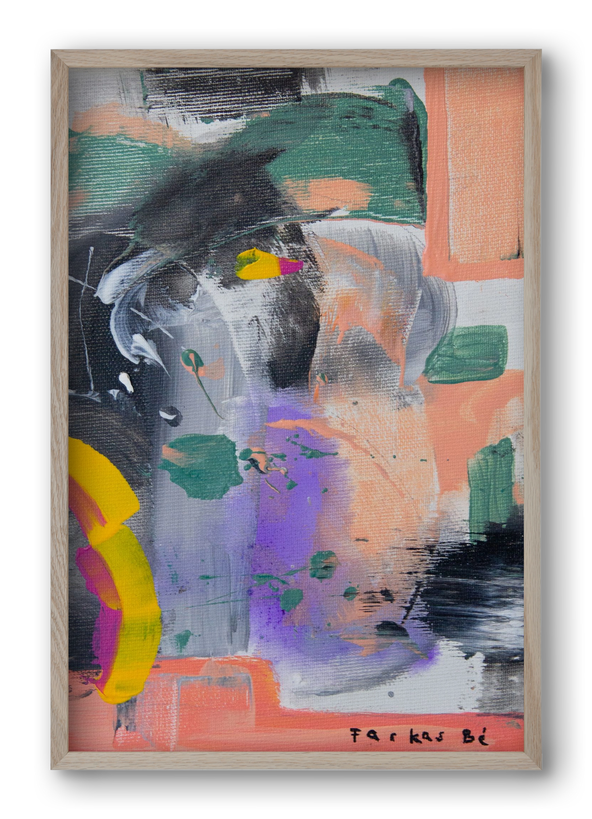 Leveling up, 40x60 cm (40x60 cm), Tölgy keret